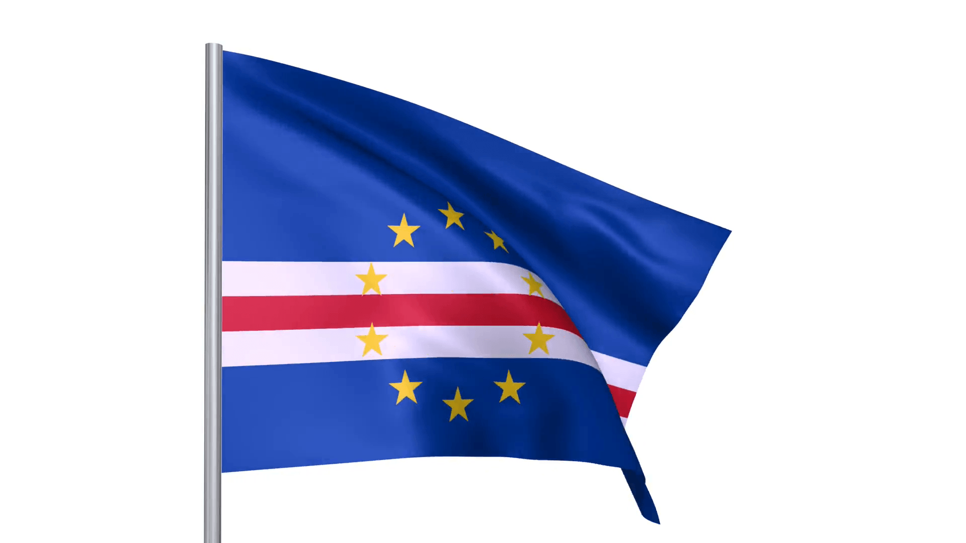 Flags country Republic of Cabo Verde Cape Verde national flag Motion