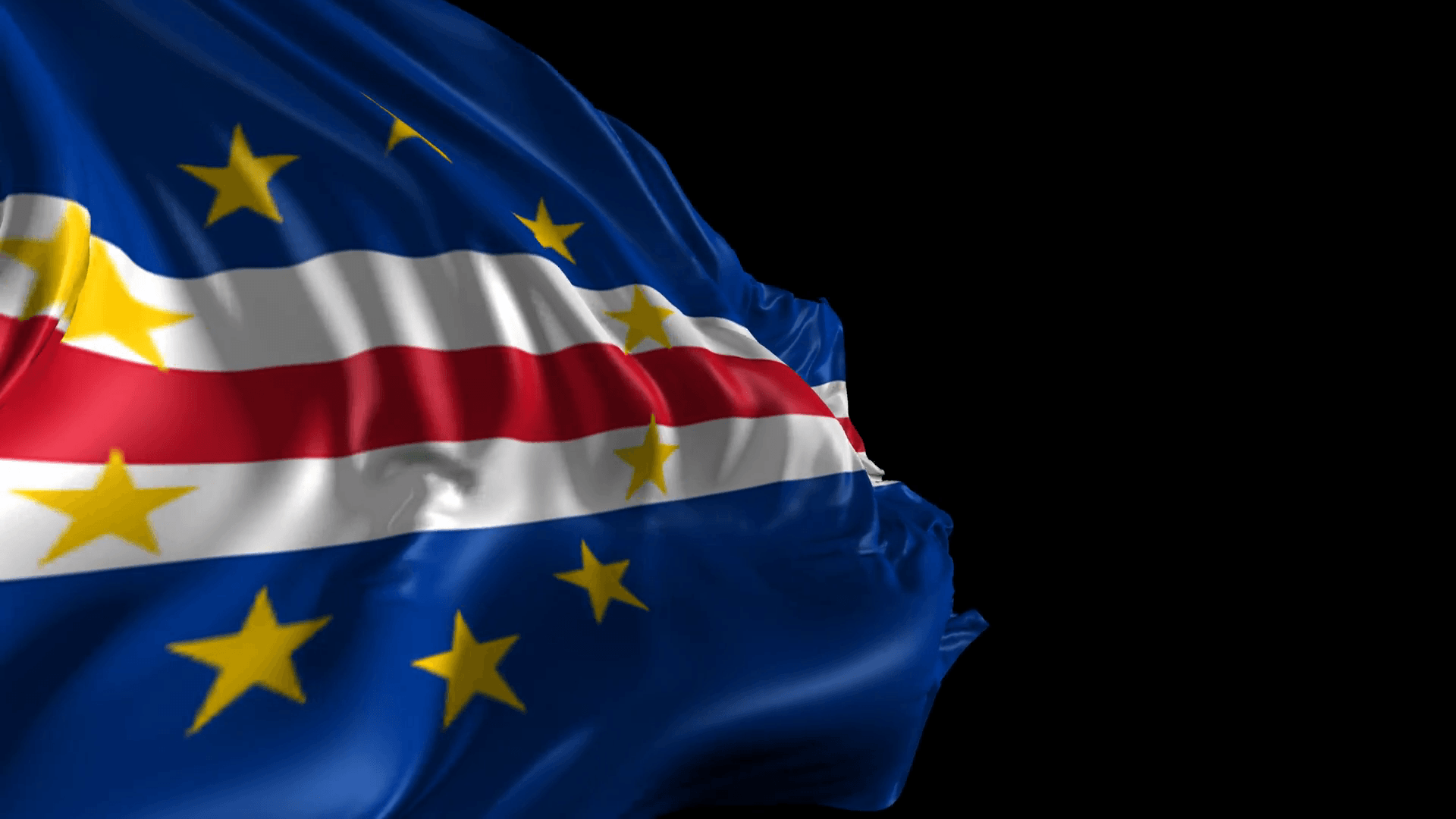 Flag of Cape Verde- Beautiful 3D animation of Flag of Cape Verde