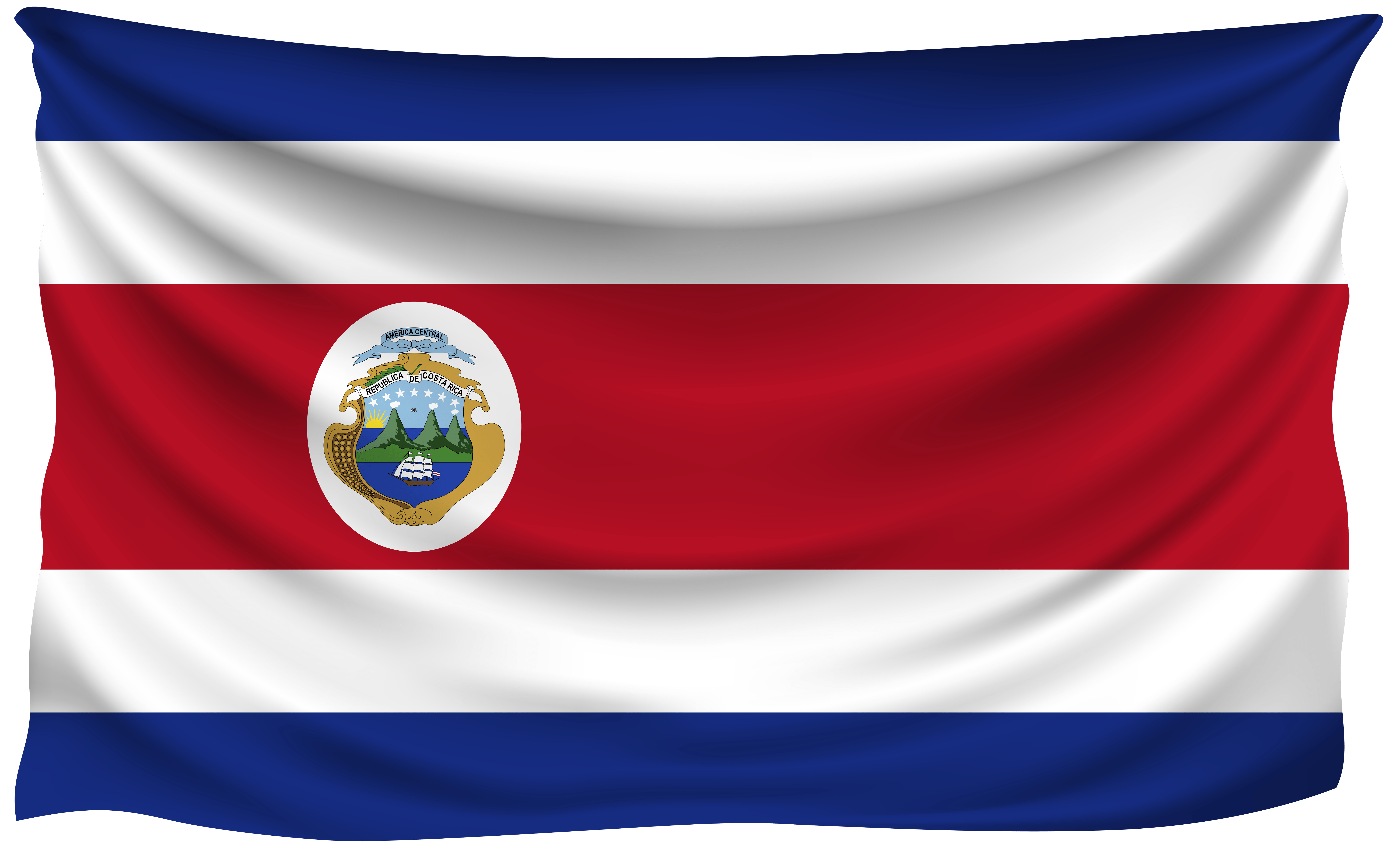 Costa Rica Wrinkled Flag Quality