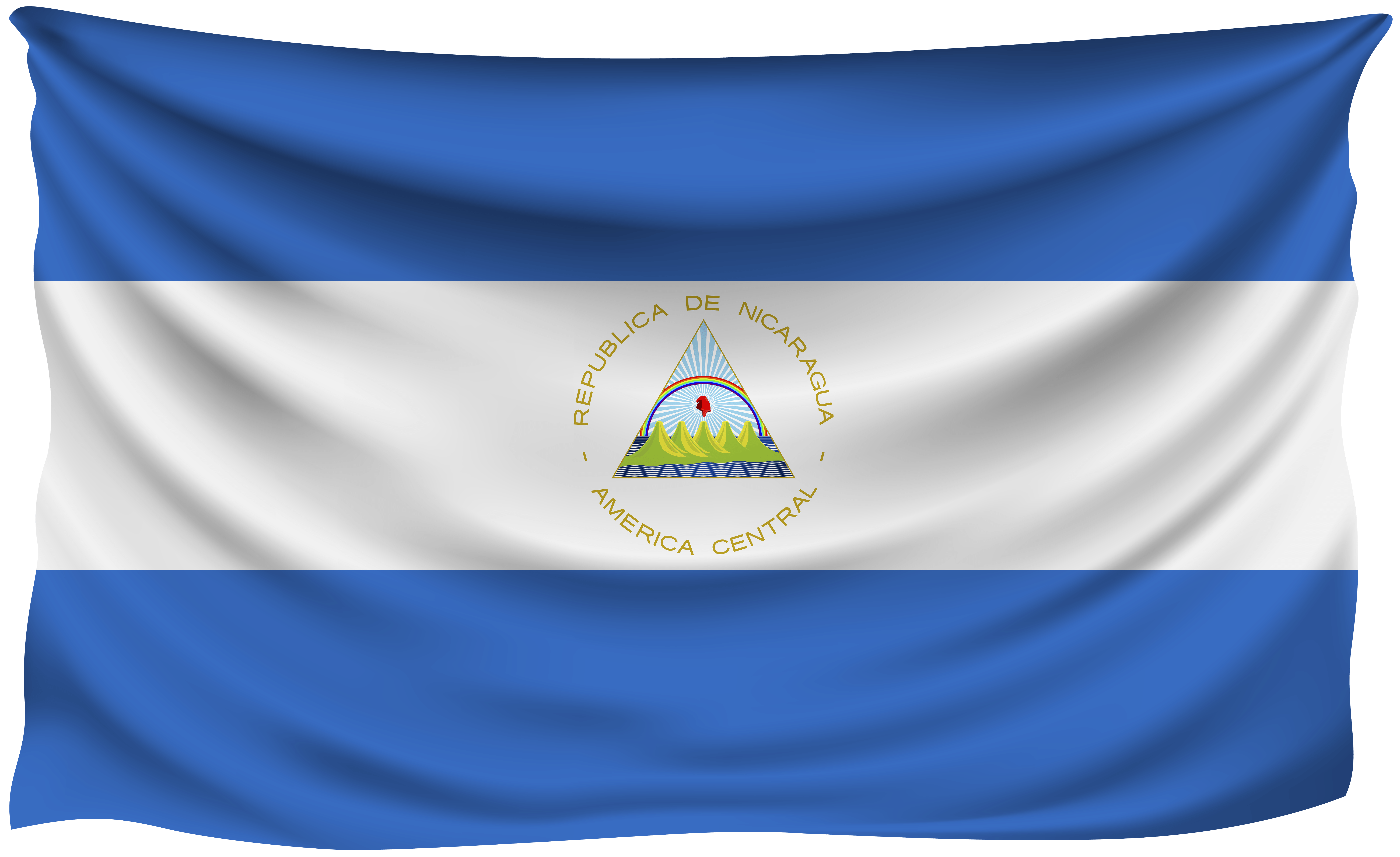 Nicaragua Wrinkled Flag Quality