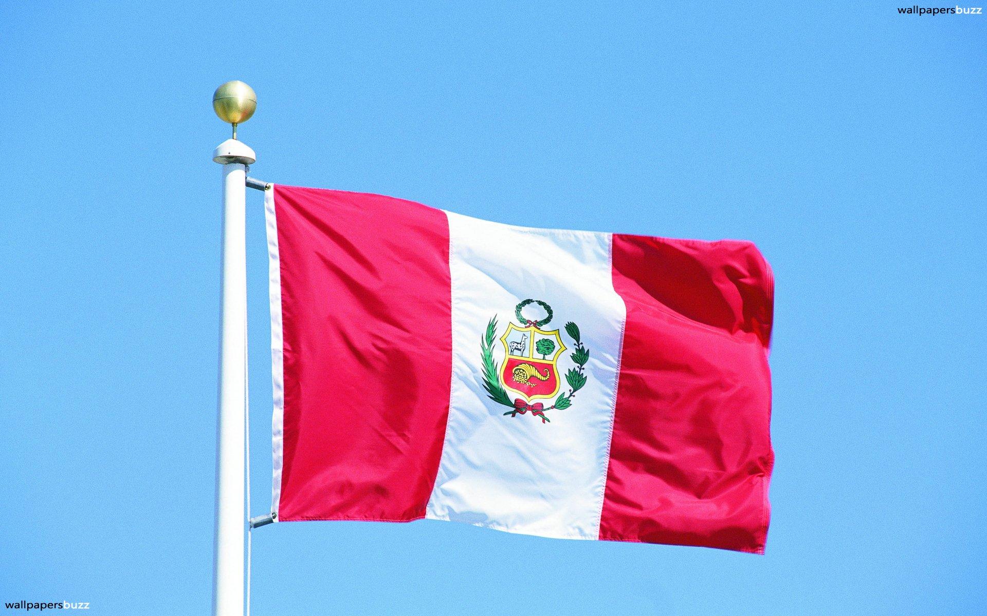 The flag of Peru HD Wallpaper