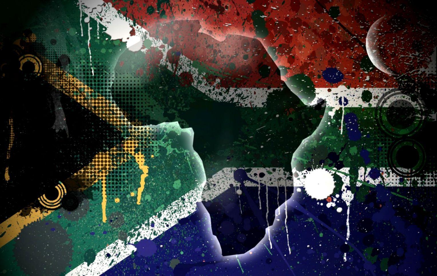 South Africa Flag Wallpaper Background