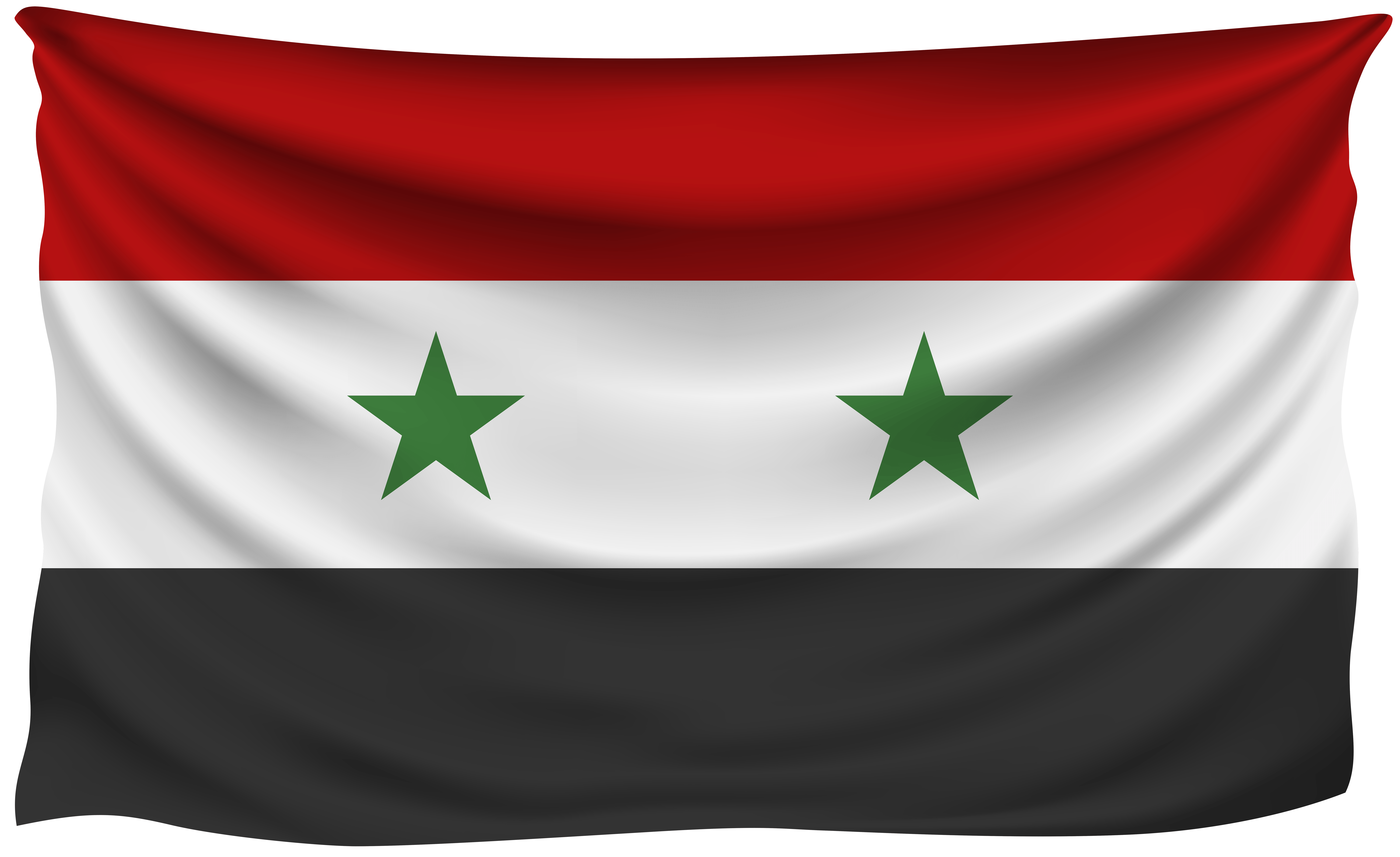 Syria Wrinkled Flag Quality Image
