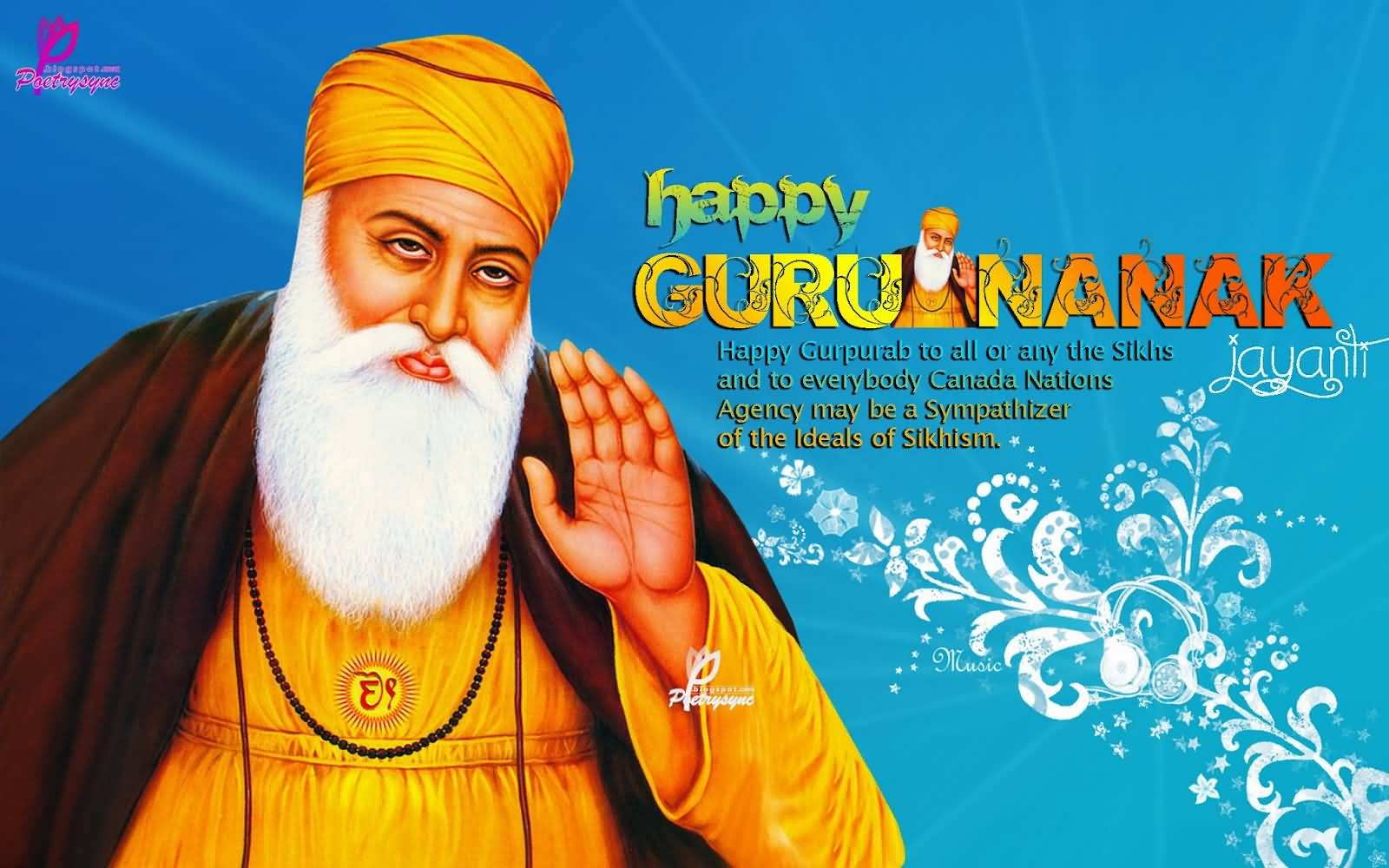 Happy Guru Nanak Jayanti Wishes Wallpaper