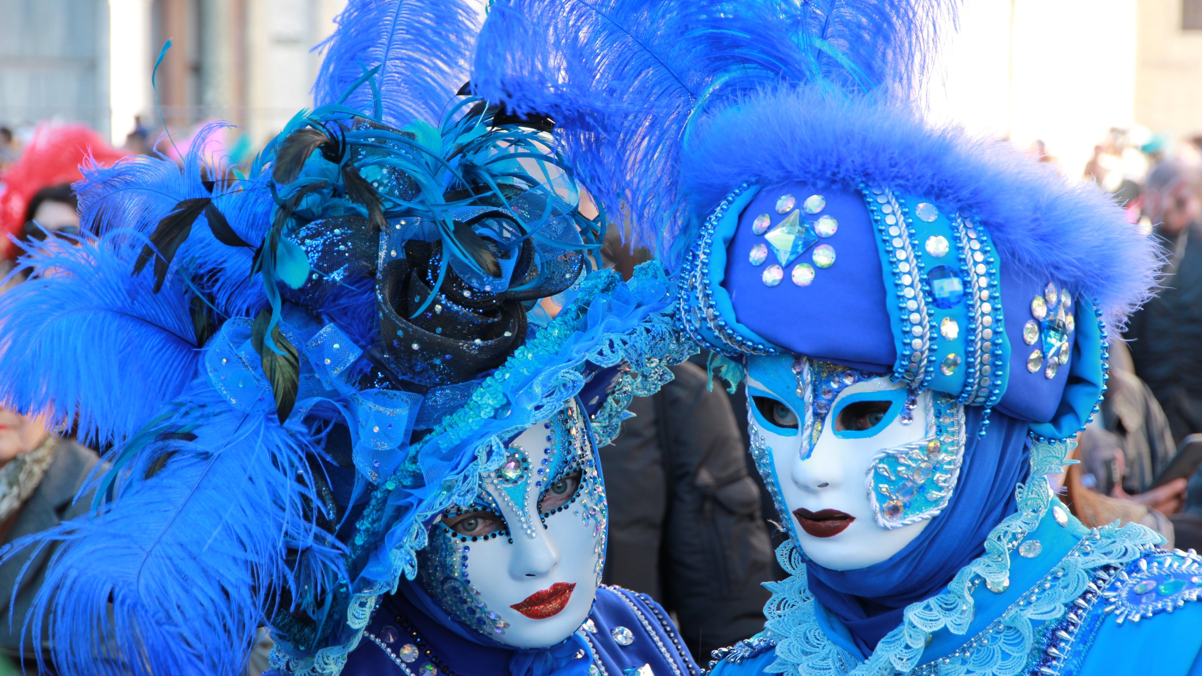 Mask at Venice Carnival 4k Ultra HD Wallpaper. Background Image