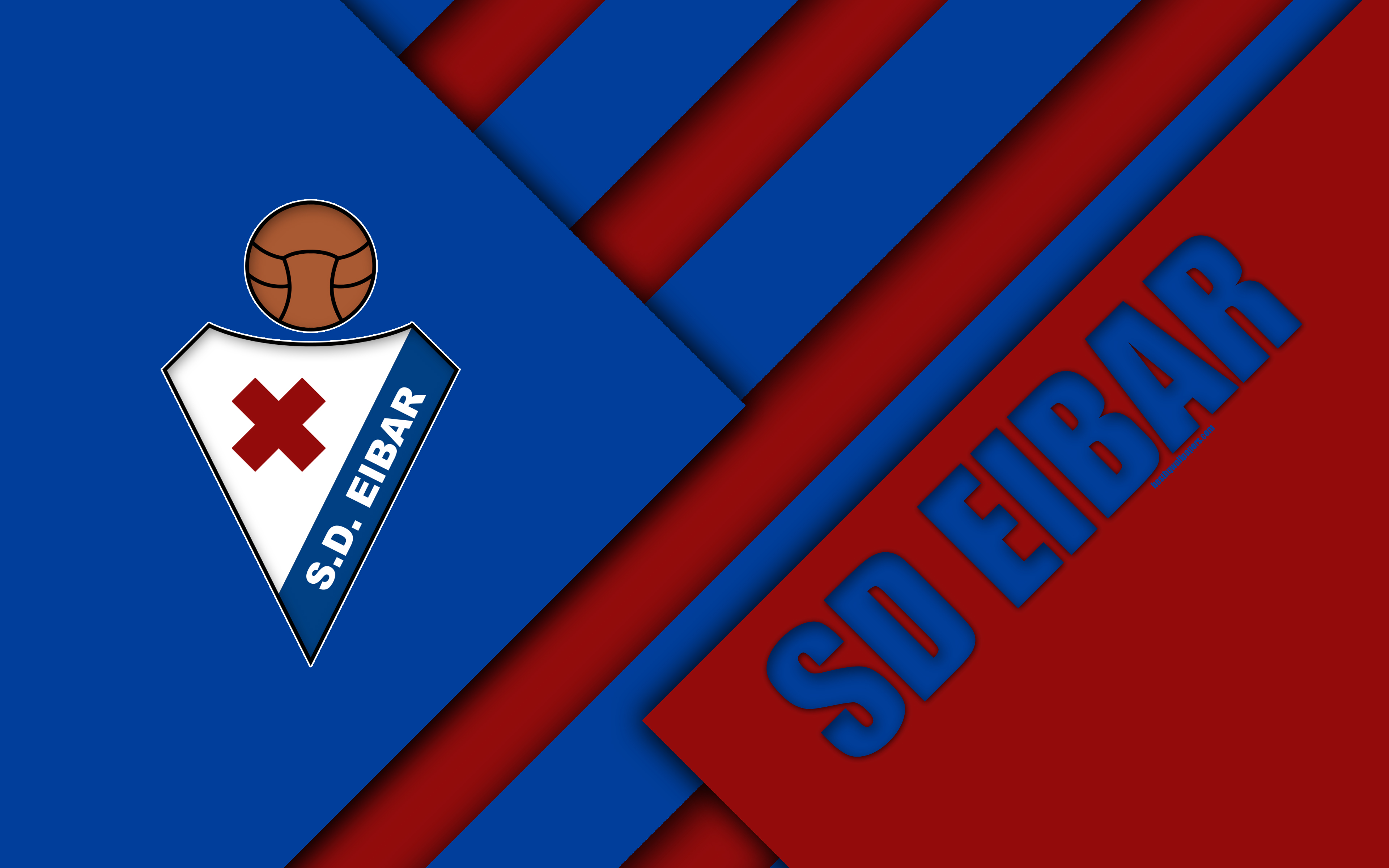 Download wallpaper SD Eibar, 4K, Spanish football club, logo