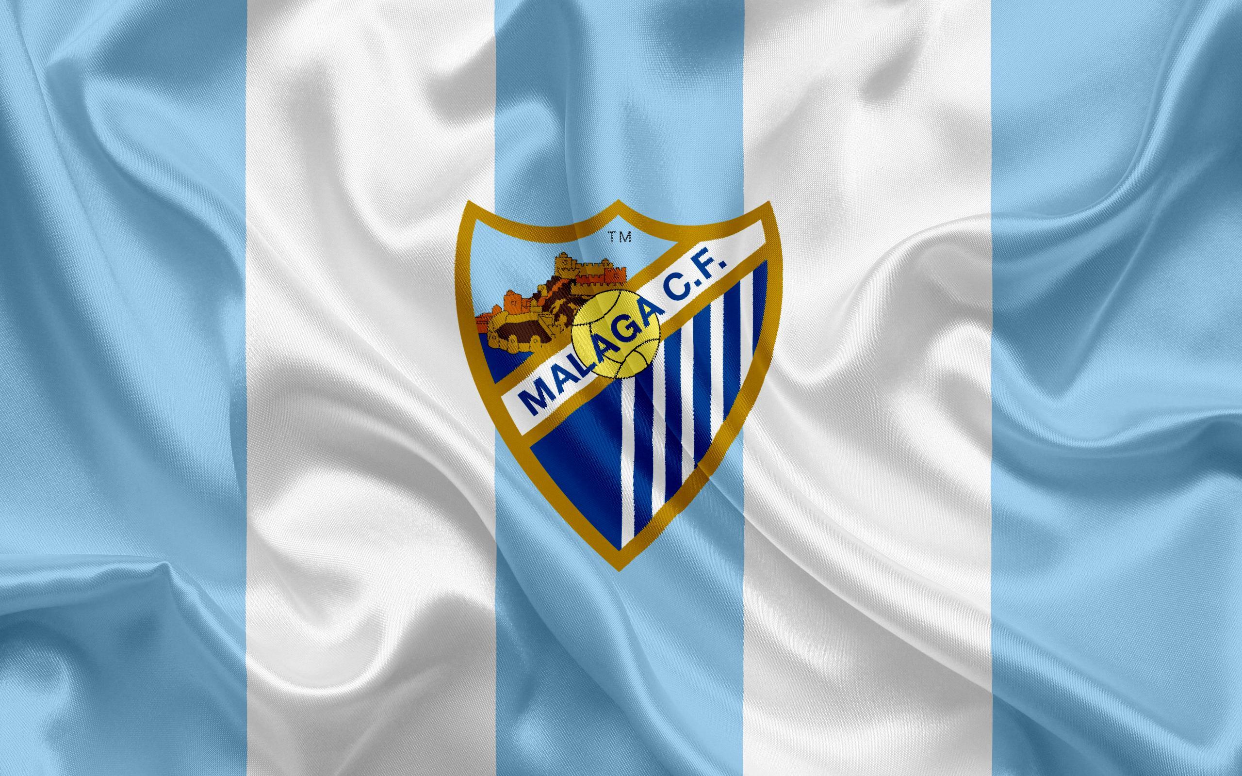 Download wallpaper Malaga FC, football club, Malaga emblem, logo
