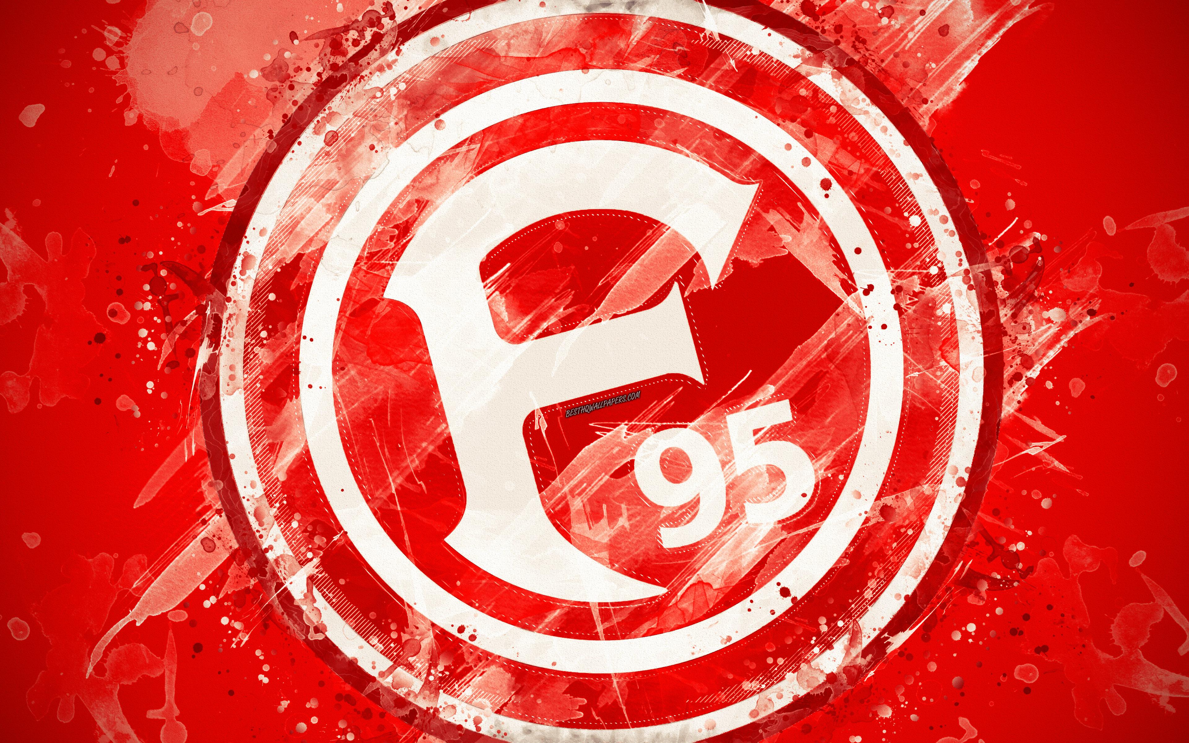 Download wallpaper Fortuna Dusseldorf FC, 4k, paint art, logo