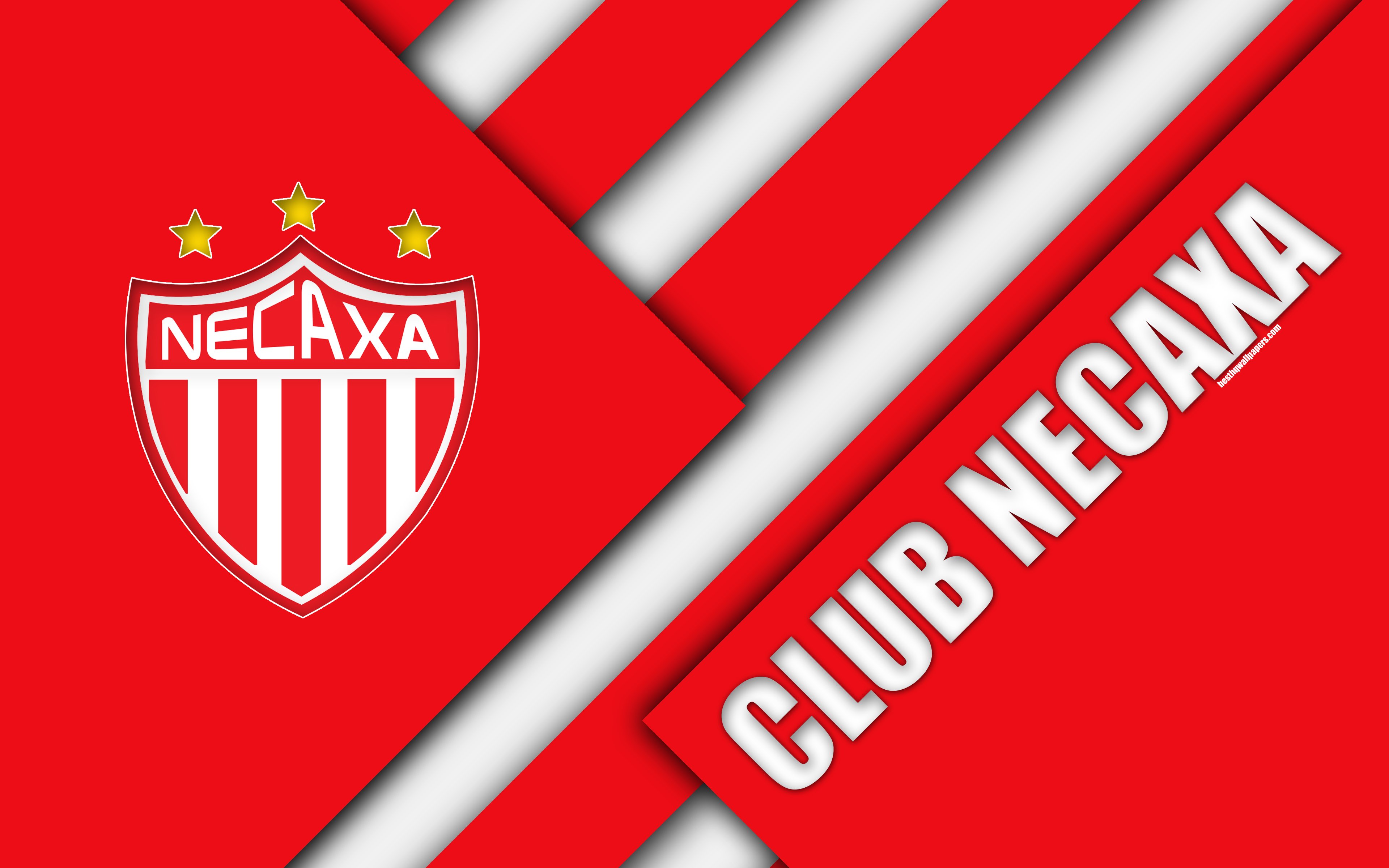 Download wallpaper Club Necaxa, 4K, Mexican Football Club, material