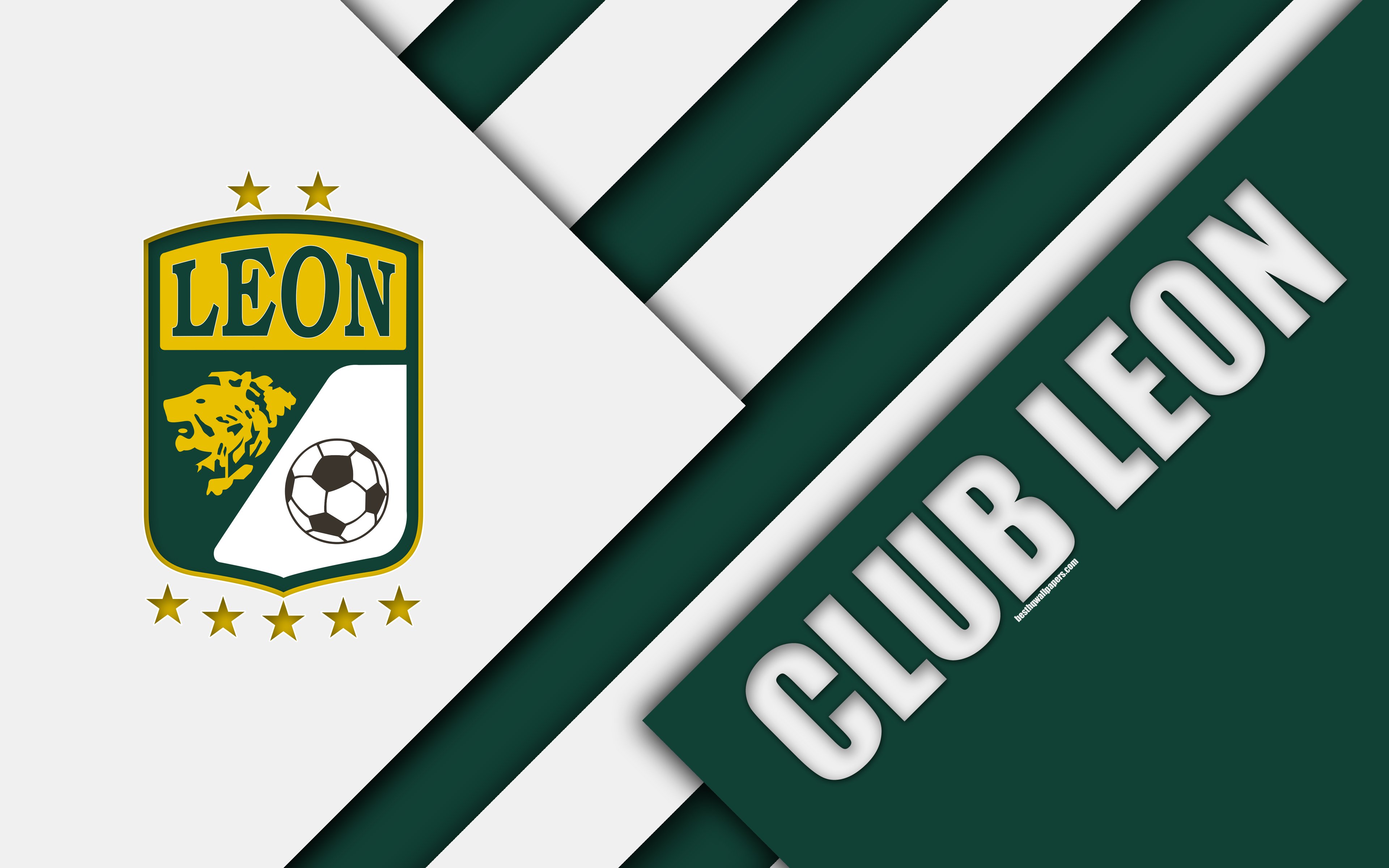 Download wallpaper Club Leon FC, 4k, Mexican Football Club