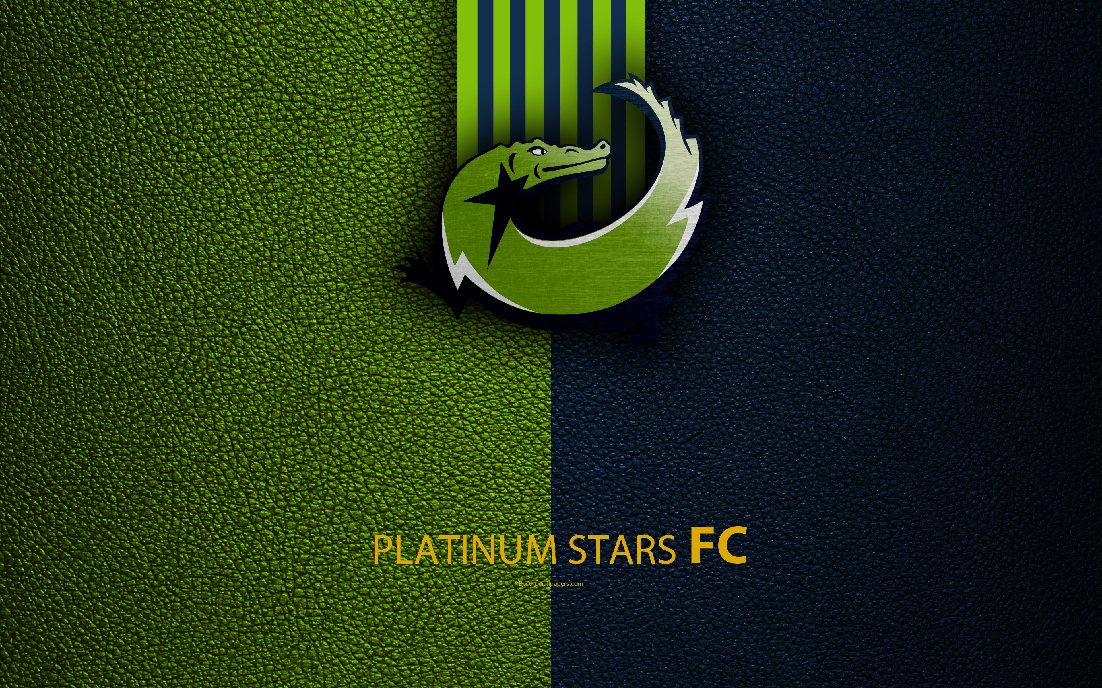 Download wallpaper Platinum Stars FC, 4k, leather texture, logo
