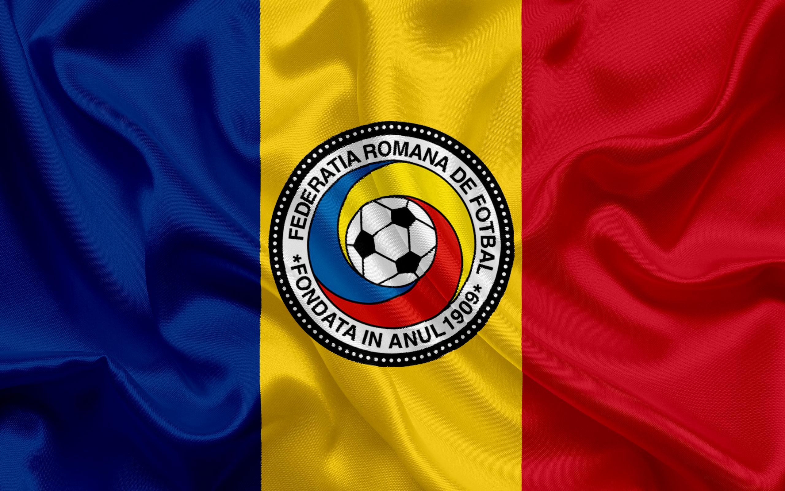 Download wallpaper Romania national football team, emblem, logo