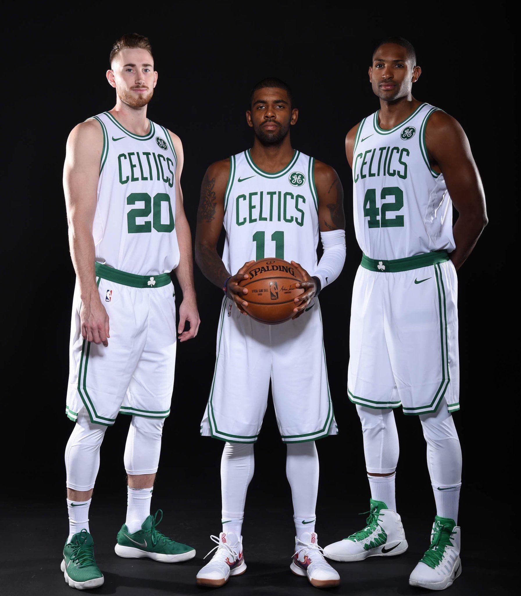 Gordon Hayward. #KyrieIrving. Al Horford..K.I.'s beard is growing