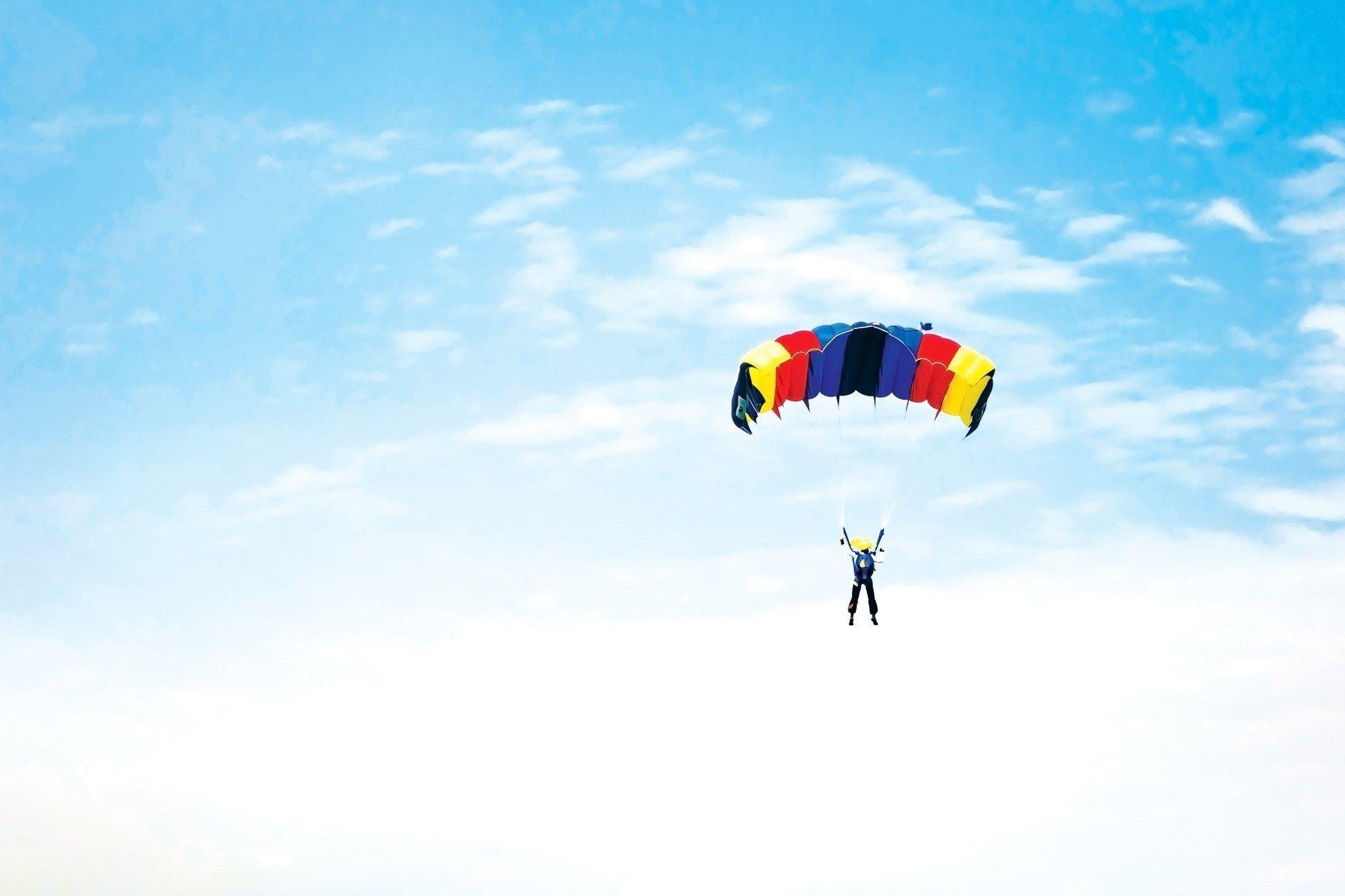 sky parachute sports moe HD wallpaper