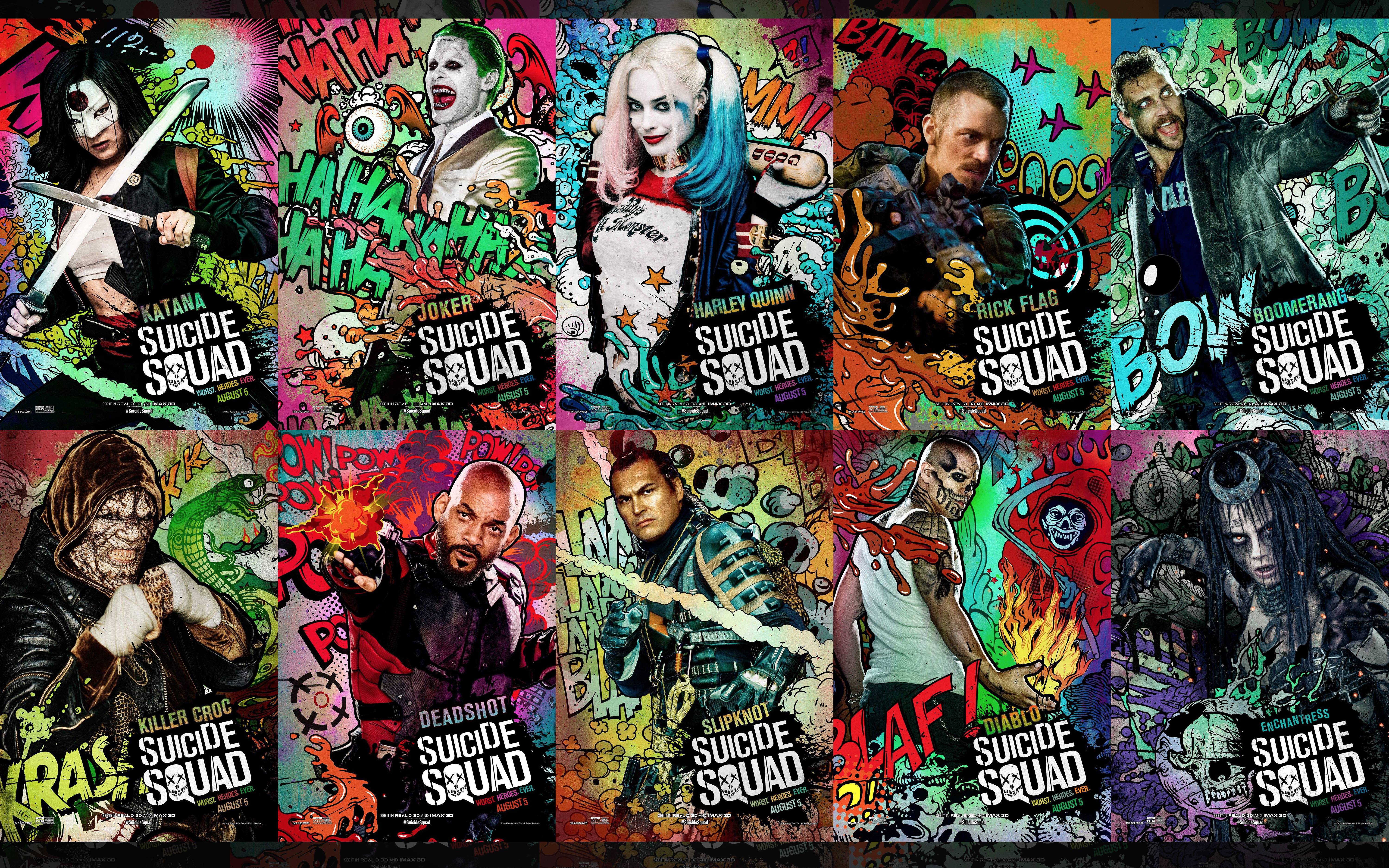 Suicide Squad Compilation Wallpaper 6000x3750