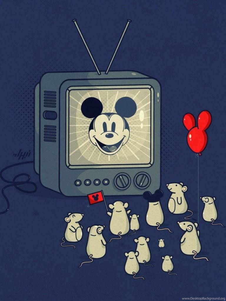 Mickey Mouse & Mice Funny iPad Mini Wallpaper Desktop