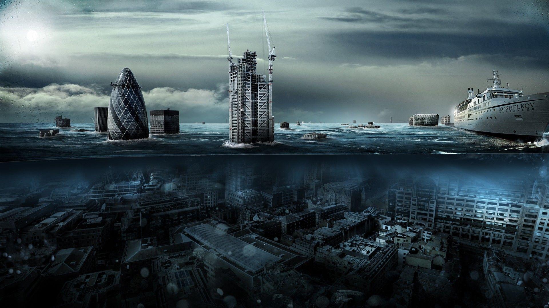 Daily Wallpaper: London Underwater. I Like To Waste My Time