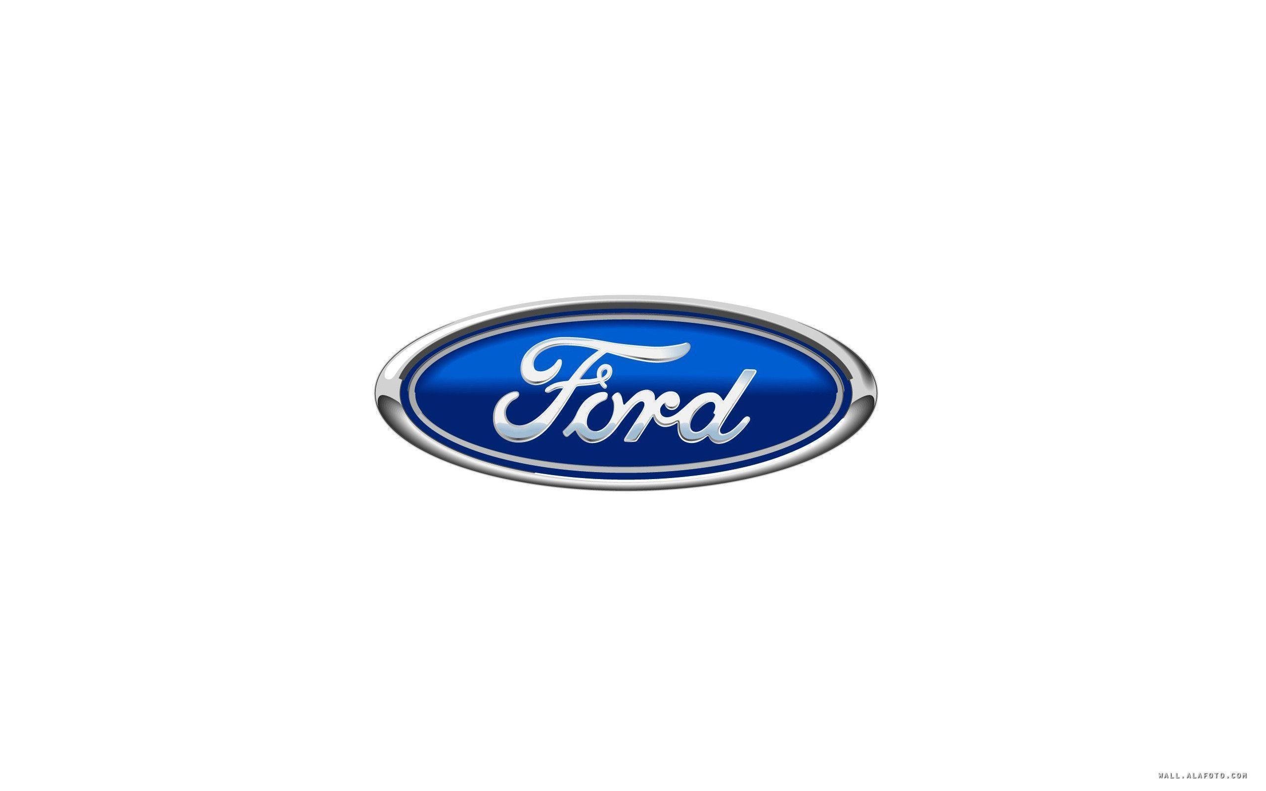 Ford Car Logo White Background HD Wallpaper Wi Wallpaper