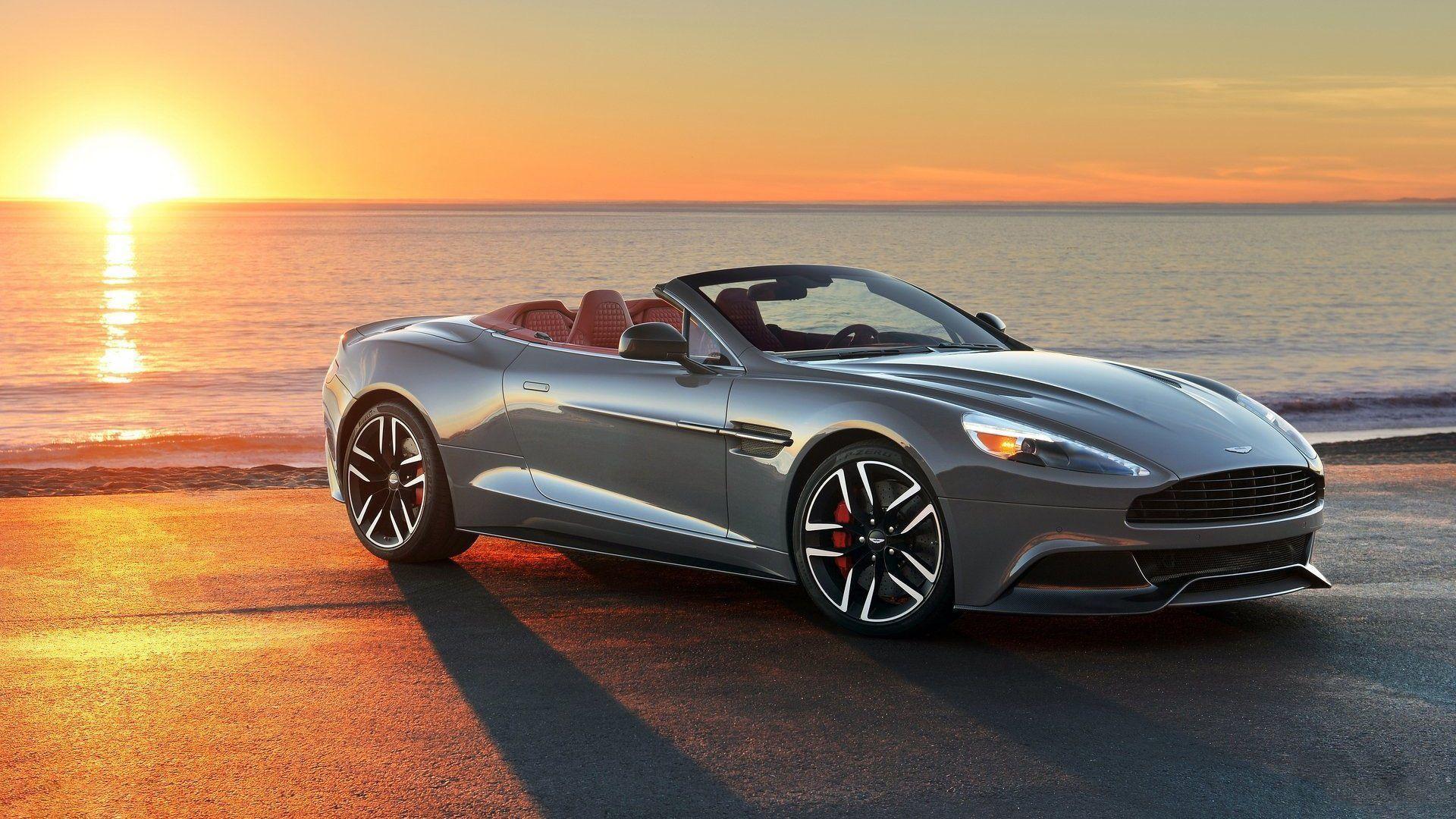Aston Martin Vanquish Volante Sunset Wallpaper