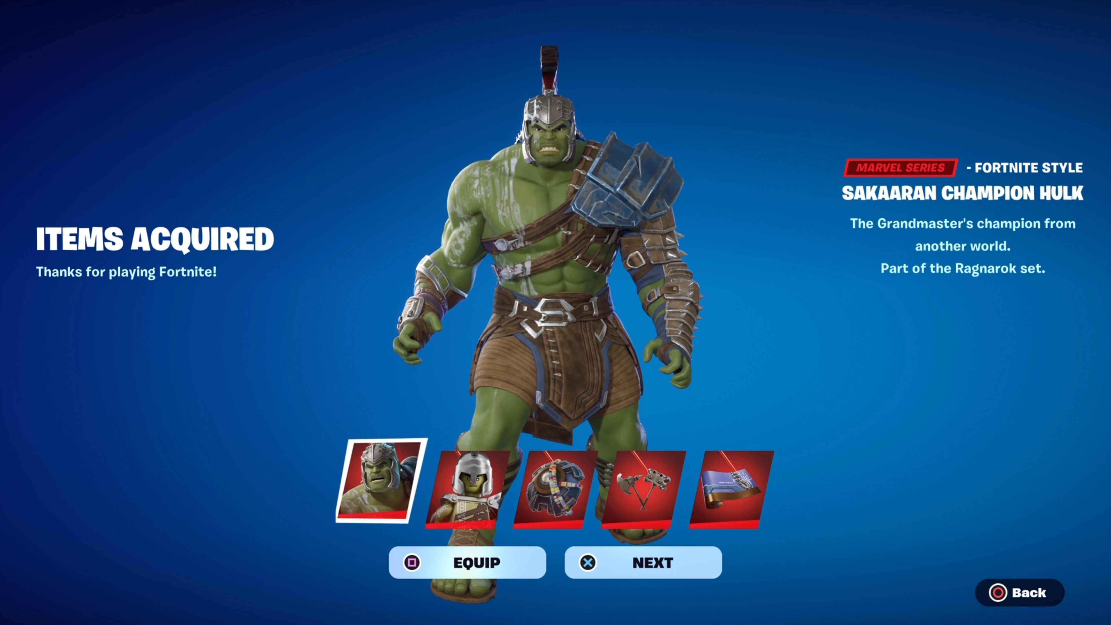 Sakaaran Champion Hulk Fortnite wallpaper