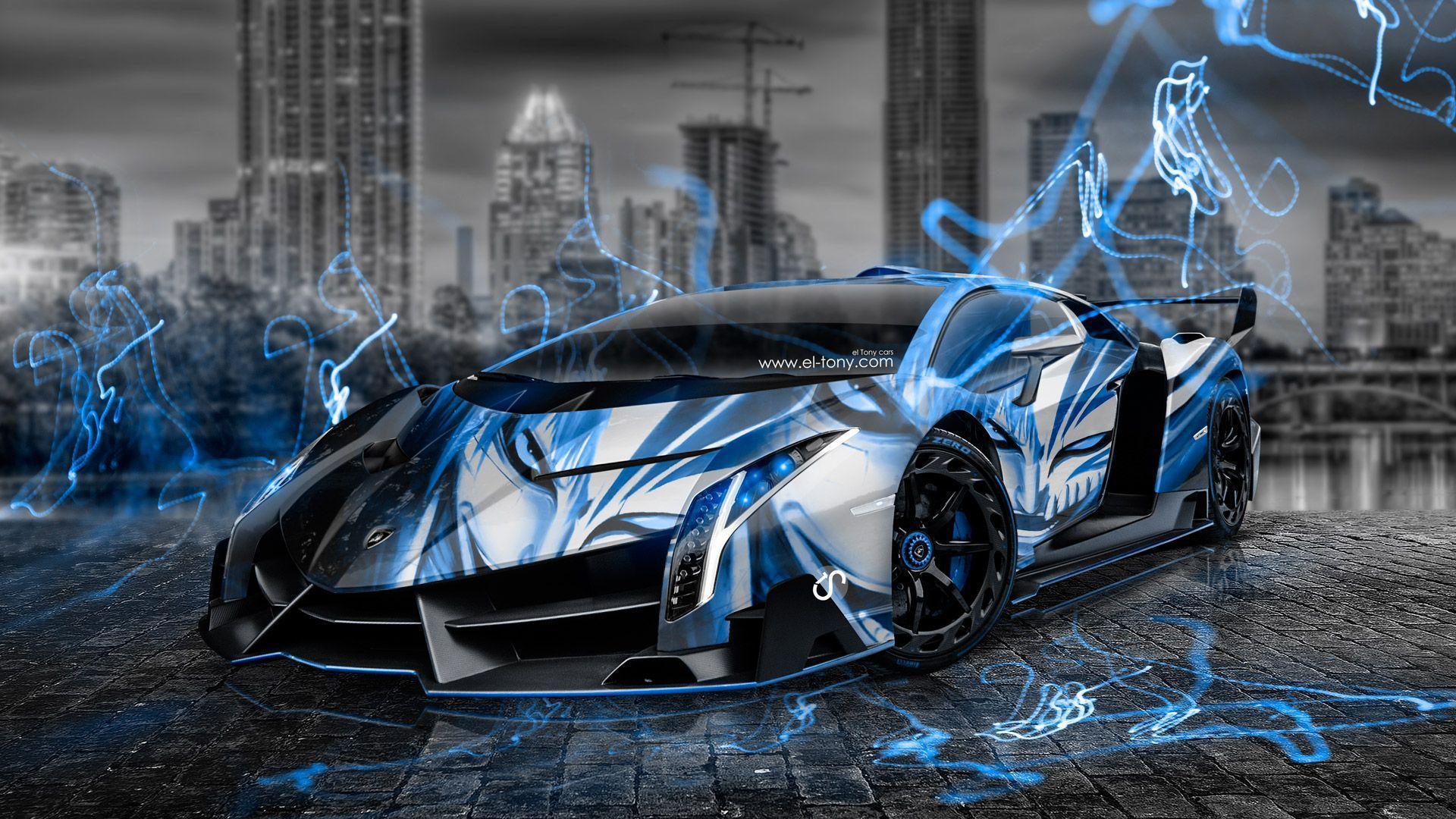Lamborghini Veneno Wallpaper Blue