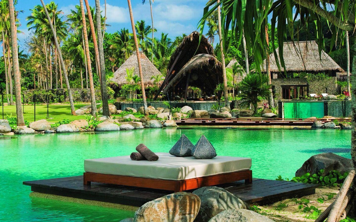 Vacation Resort In Fiji Widescreen Wallpaper. Wide Wallpaper.NET