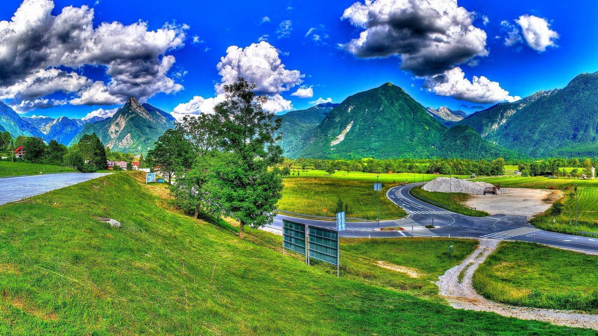 Bovec Town in Slovenia Europe Country Nature HD Wallpaper. HD
