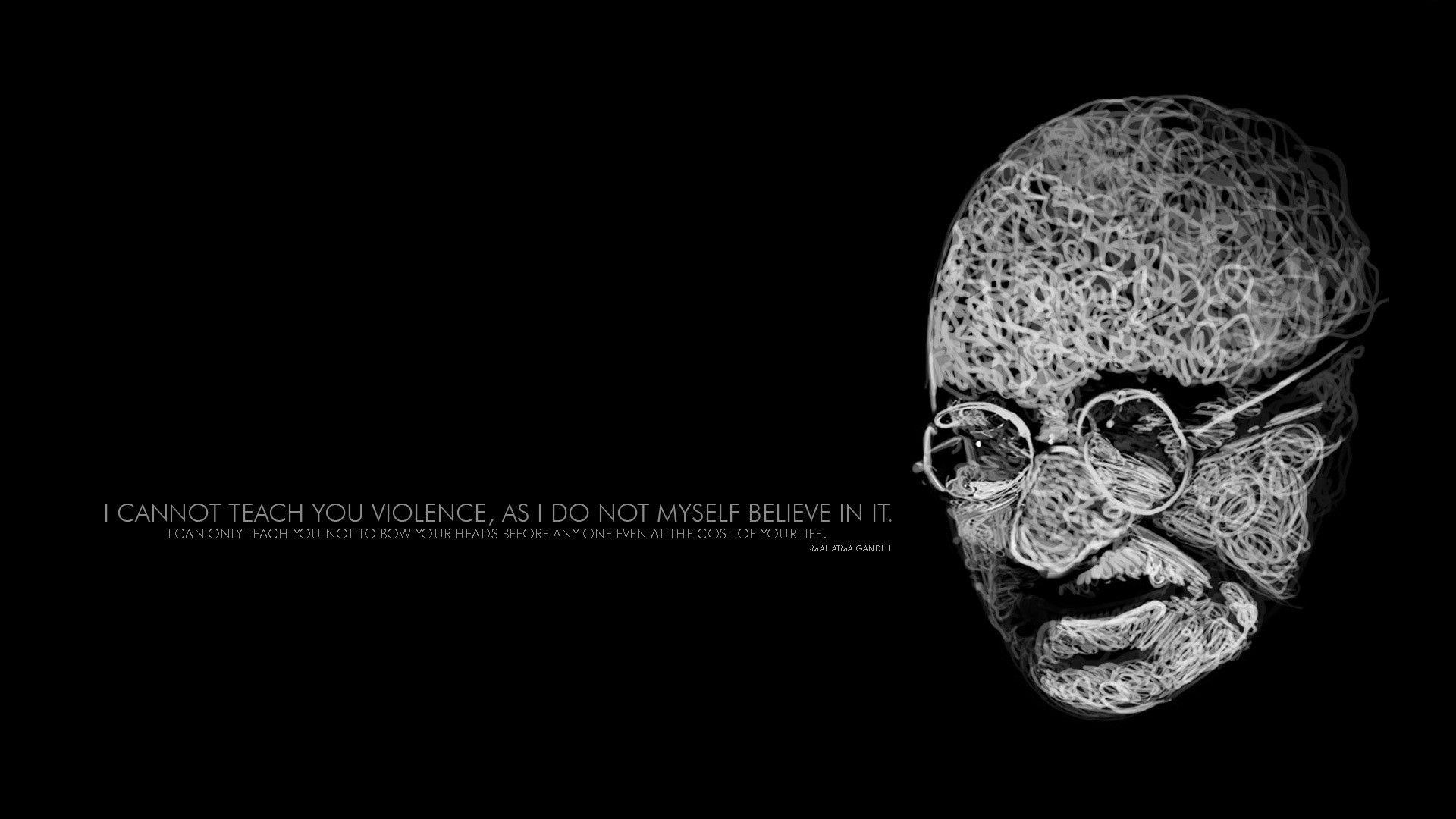 Gandhi Quotes Wallpaper Mahatma Gandhi Quote In Black Background
