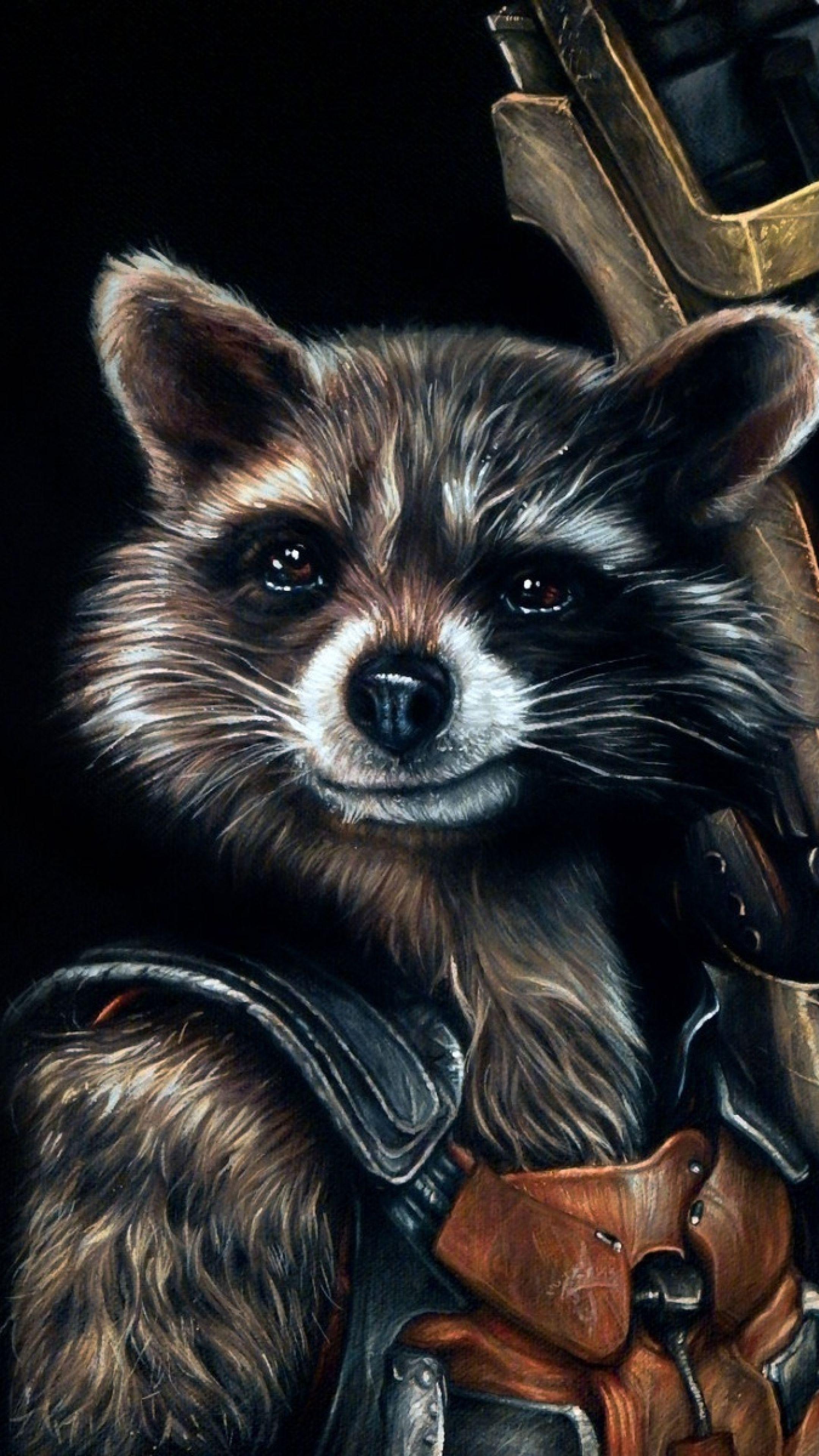 Download Wallpaper 2160x3840 Guardians of the galaxy, Raccoon