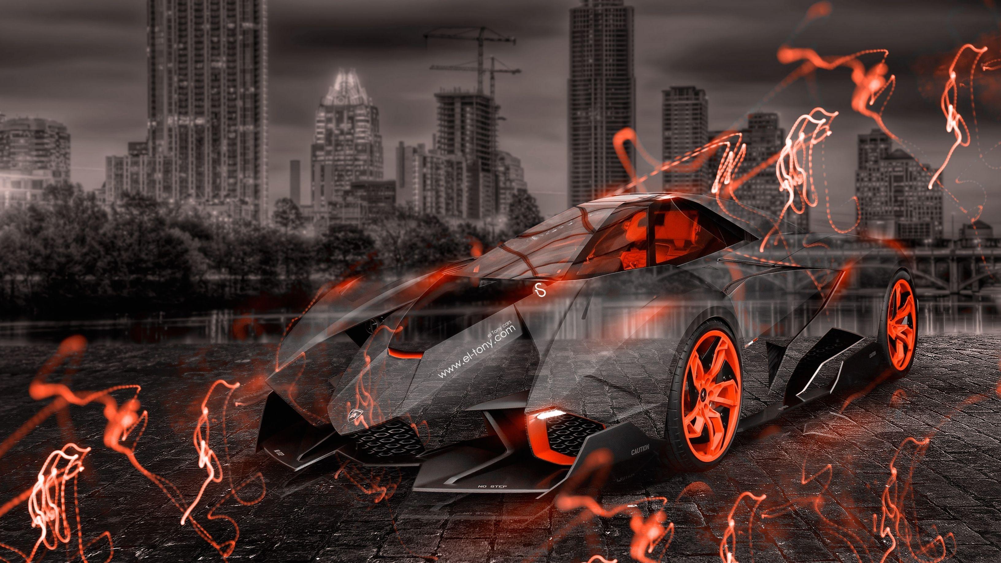 Lamborghini Egoista Crystal City Energy Car 2015 Wallpaper El