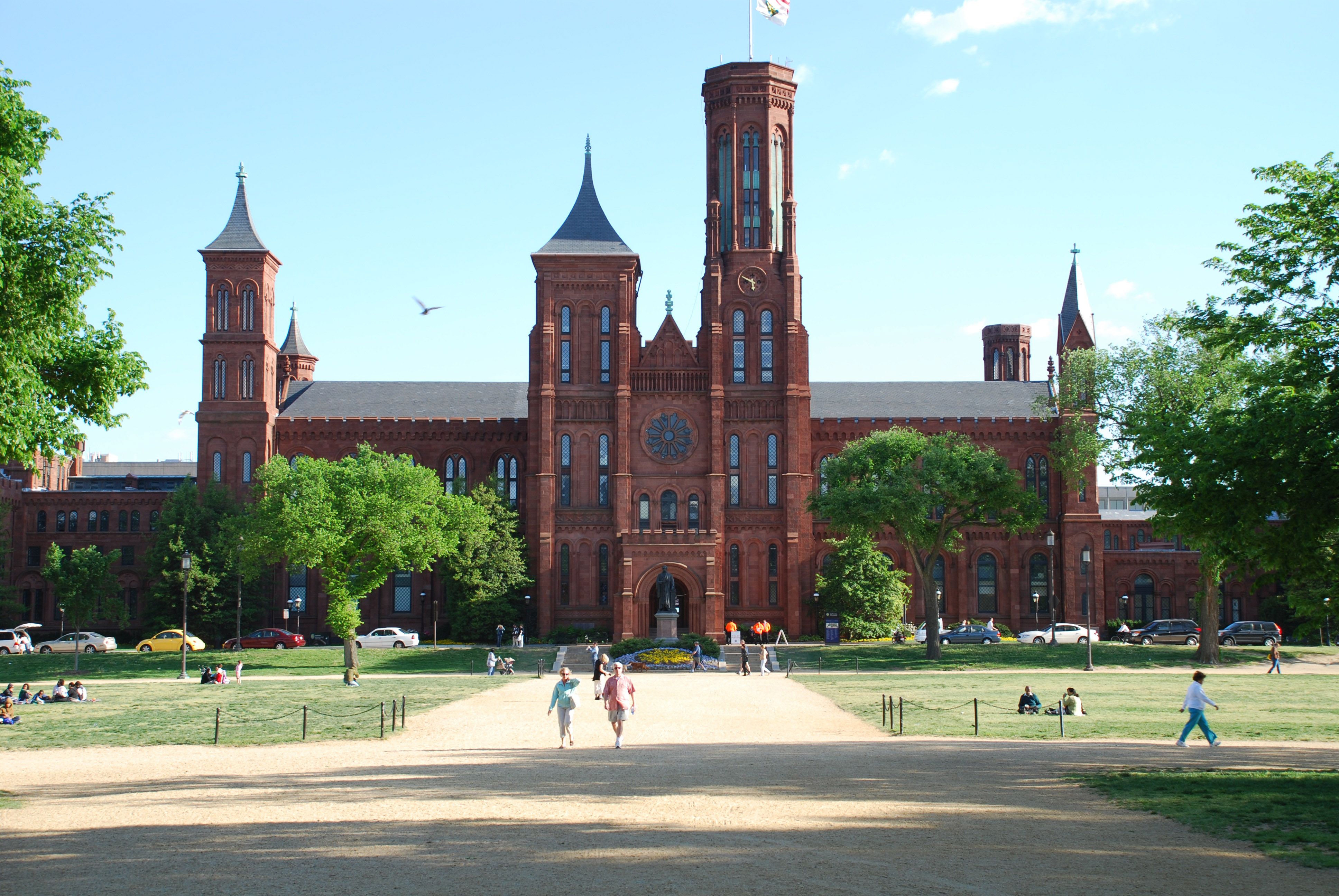 Smithsonian Castle on the National Mall, Travel Wallpaper and Stock