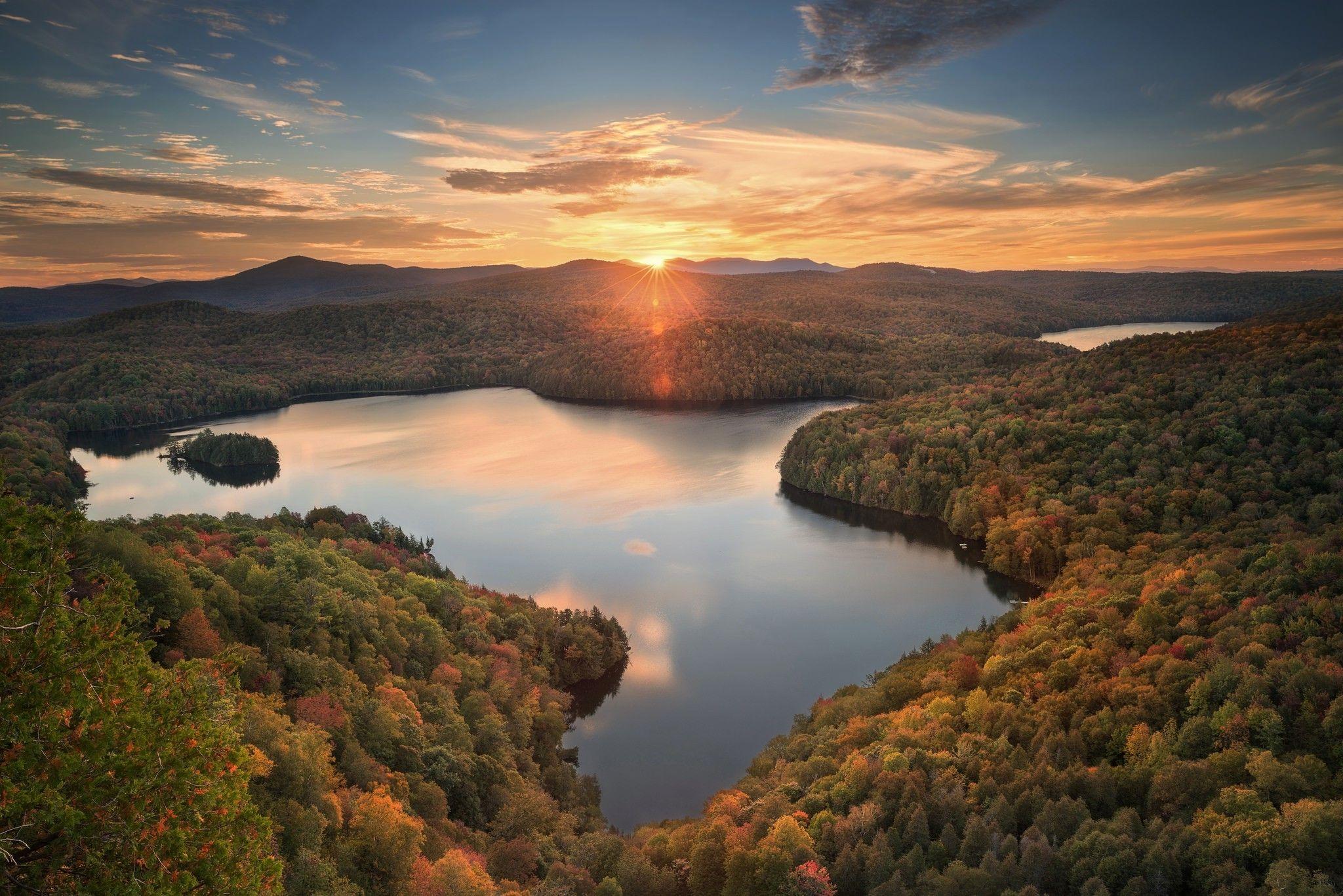 landscape, Vermont, Pond Wallpaper HD / Desktop and Mobile