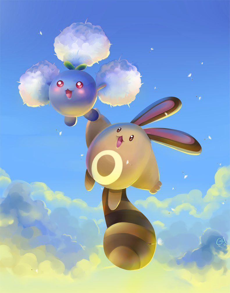 Jumpluff And Sentret By Gy Menulis