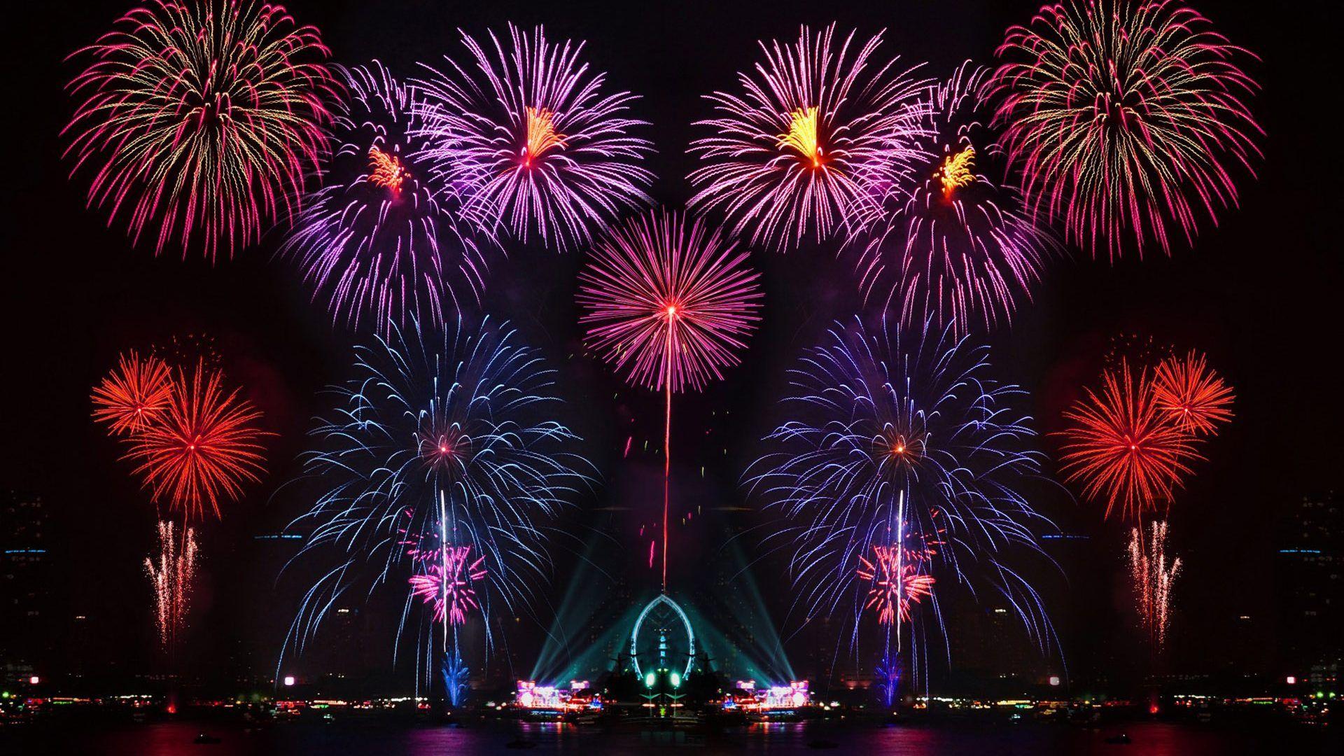 Happy New Year New Years Eve Fireworks In Australia Desktop