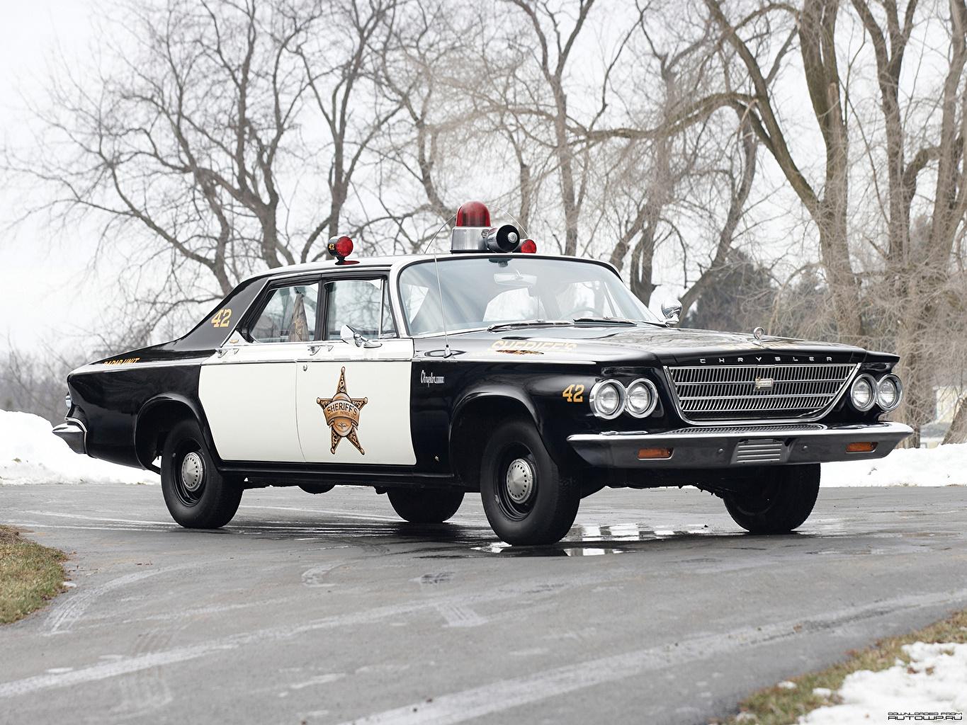 Wallpaper Chrysler Newport Police Cruiser 1963 automobile