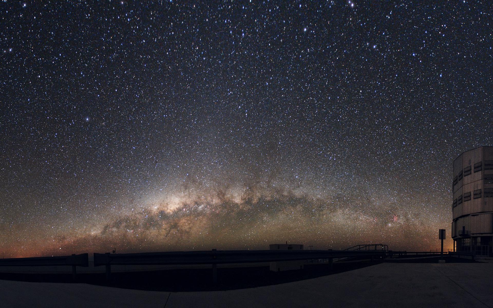 Milky Way Over the Desert Space Wallpaper