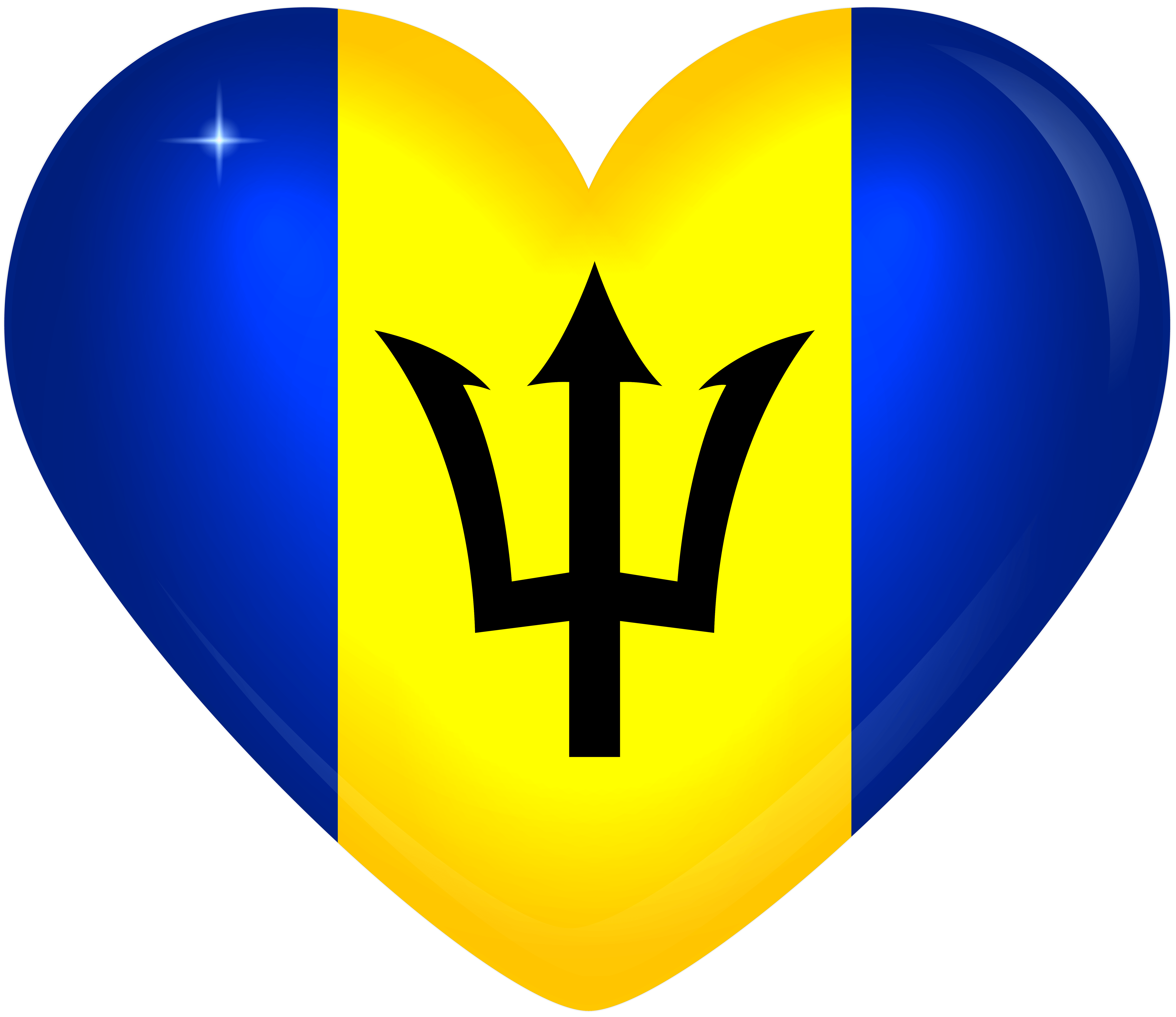 Barbados Large Heart Flag Quality