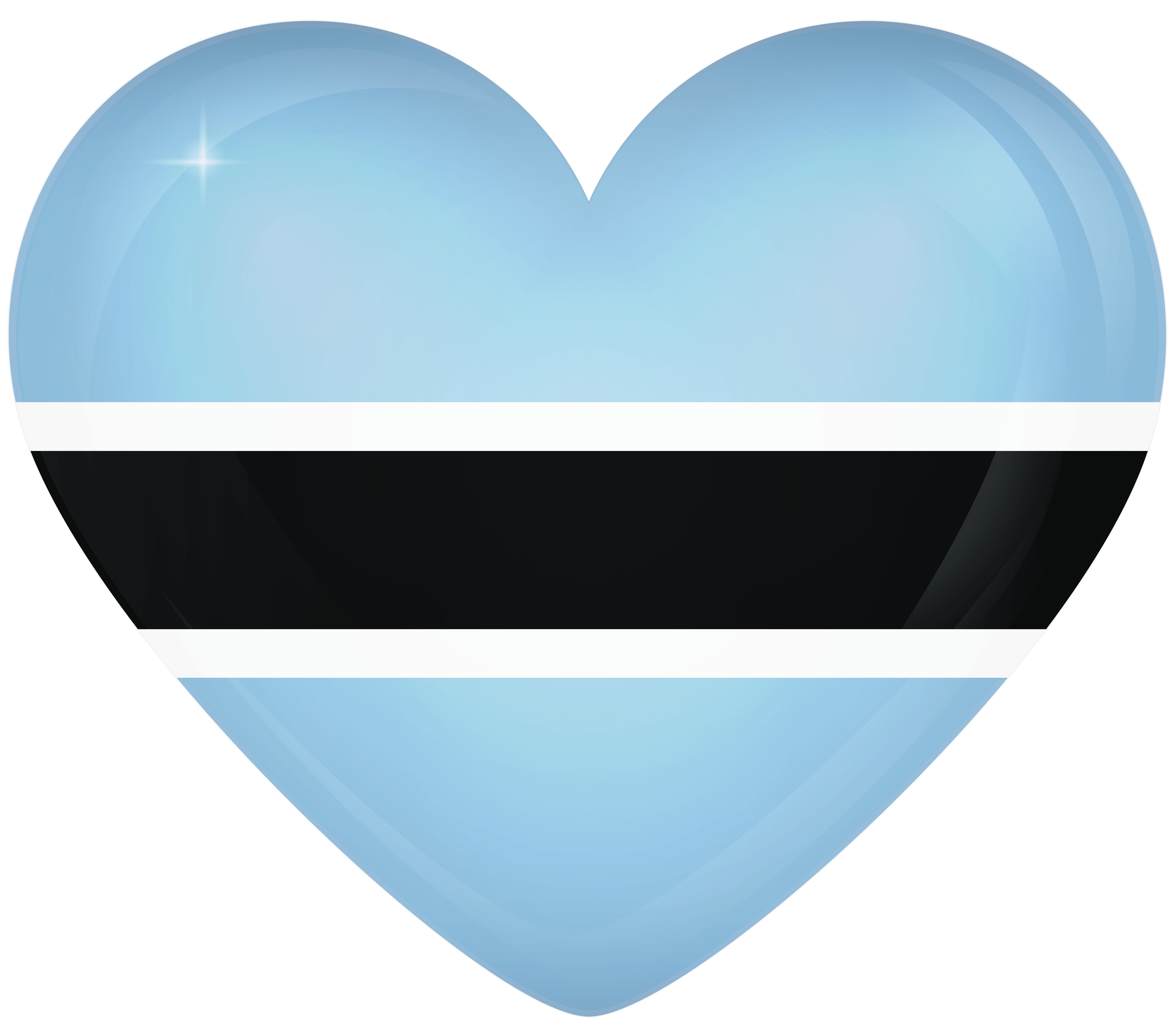 Botswana Large Heart Flag Quality