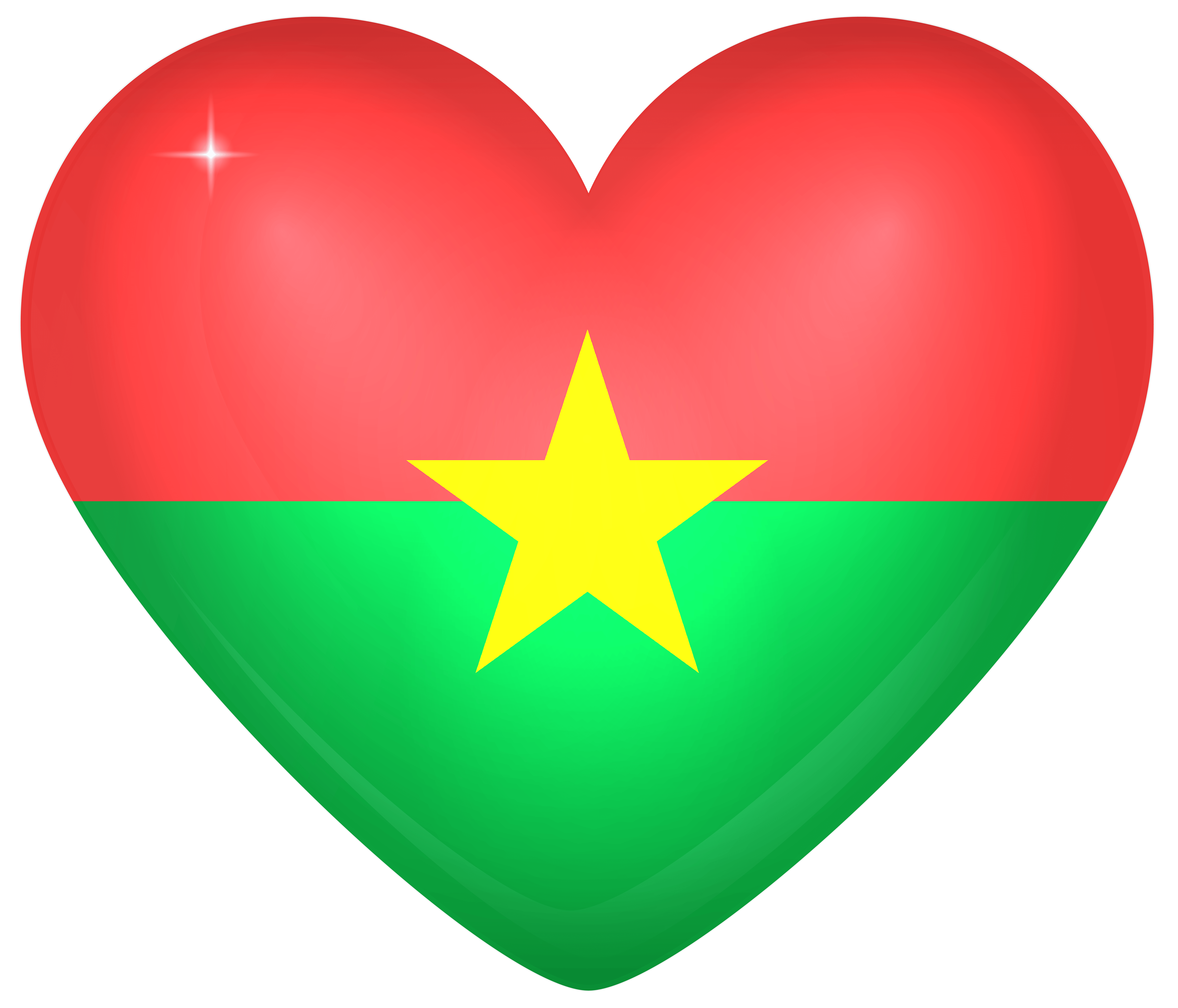 Burkina Faso Large Heart Flag Quality
