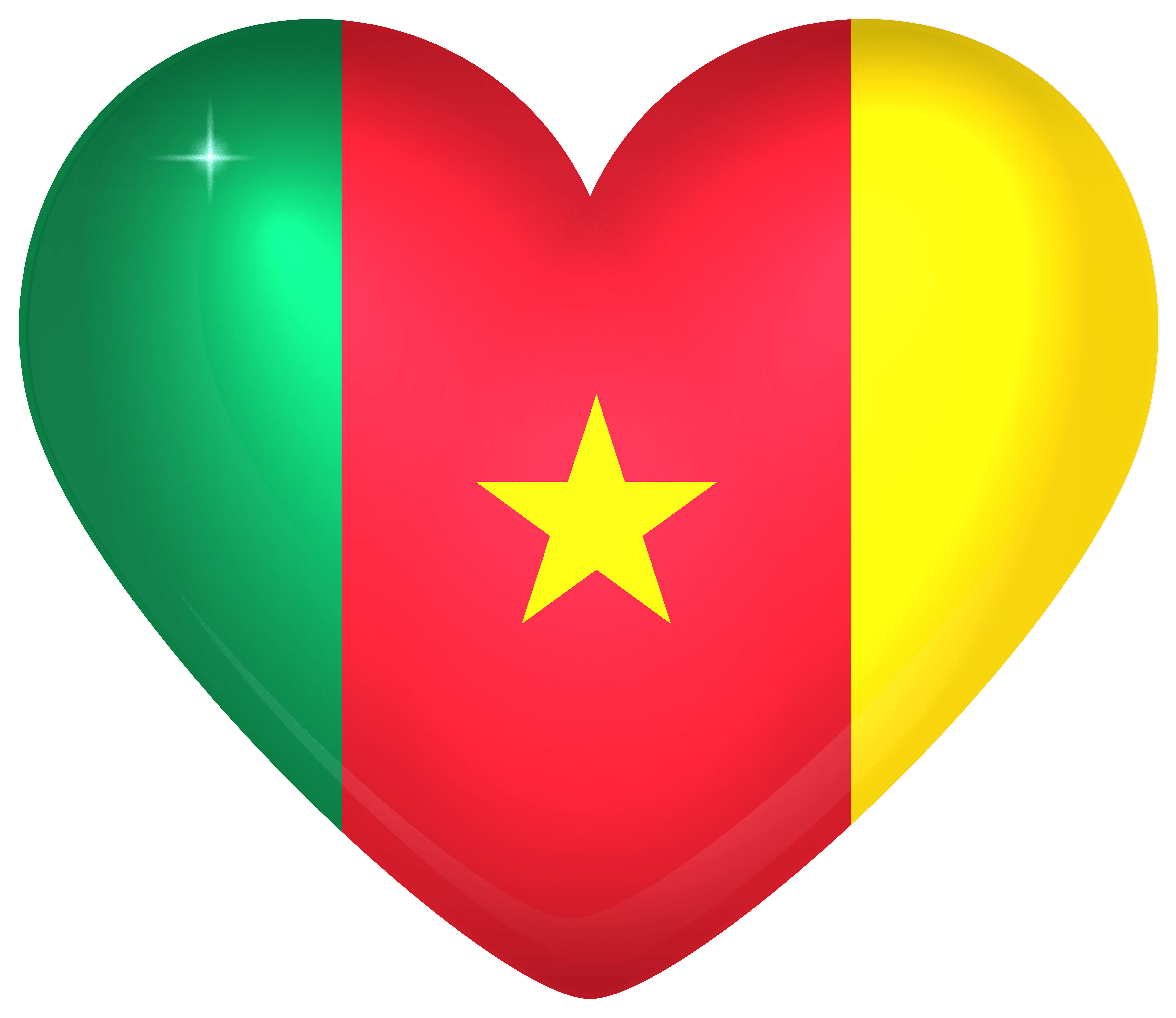 Cameroon Large Heart Flag Quality