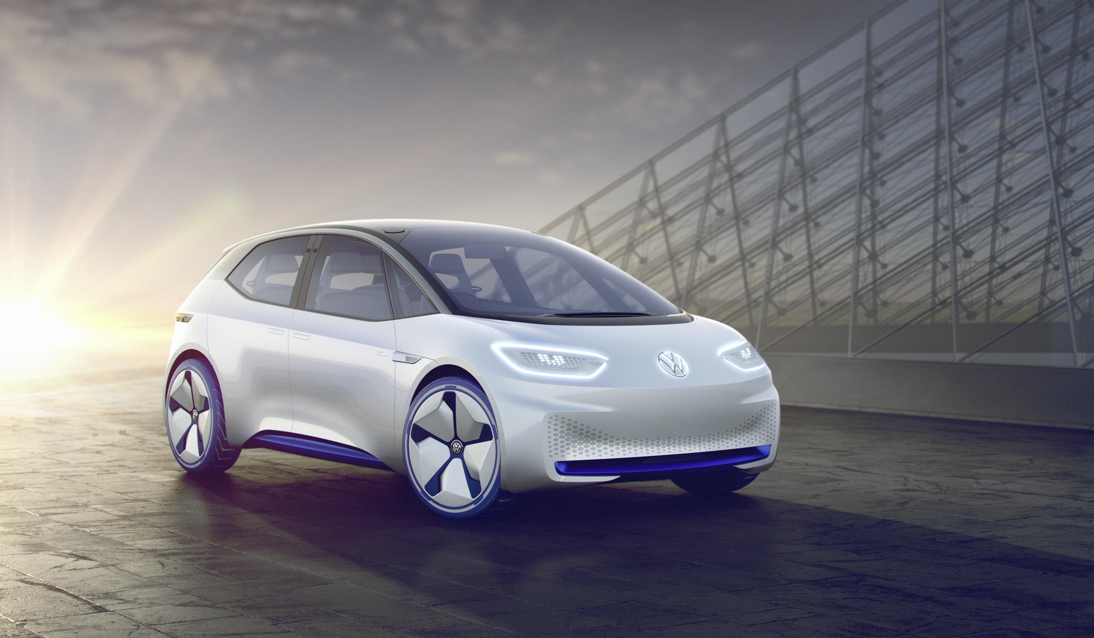 Wallpaper Volkswagen I.D, Electric Cars, 2017 Cars, 4K, Automotive