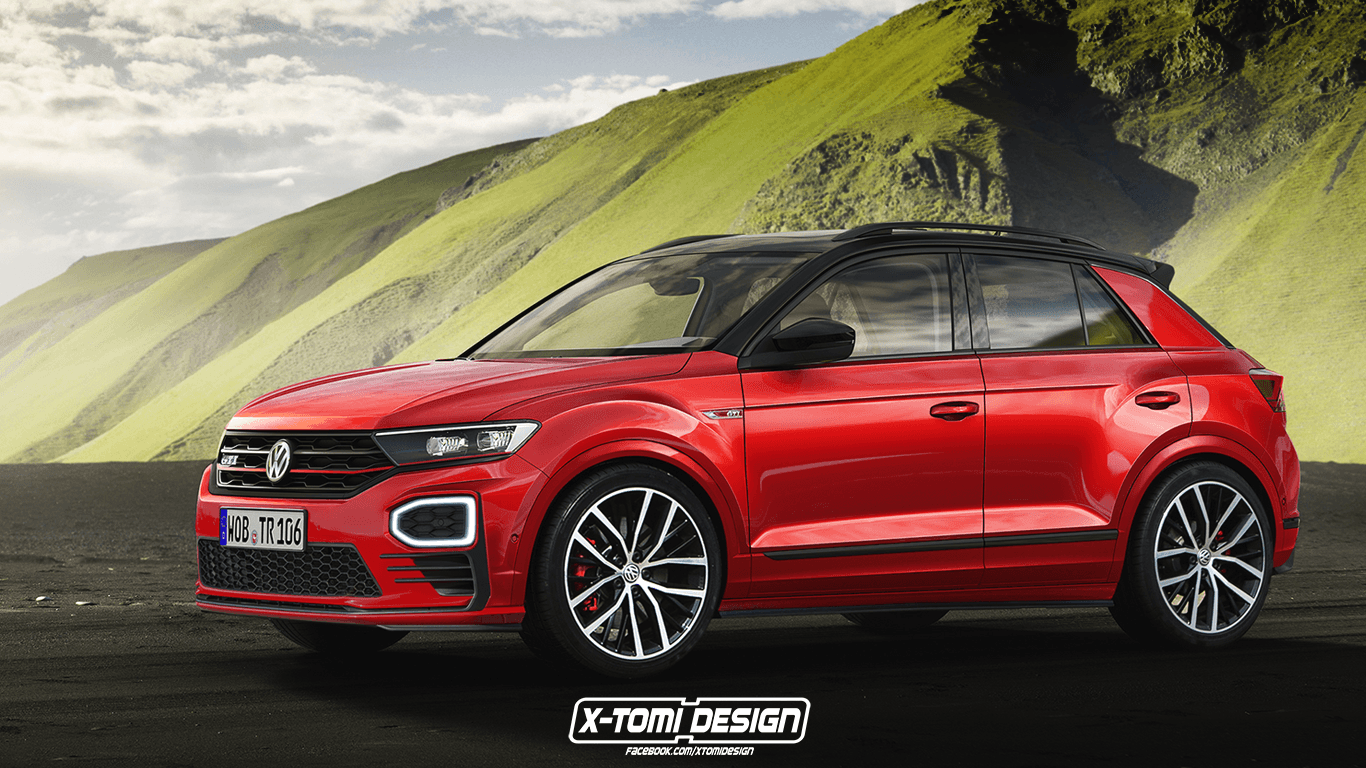 Volkswagen T Roc GTI Rendering Gets The HP Crossover Just Right