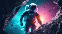 aesthetic astronaut desktop wallpaper