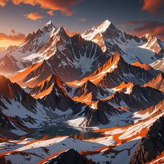 Orange mountains 