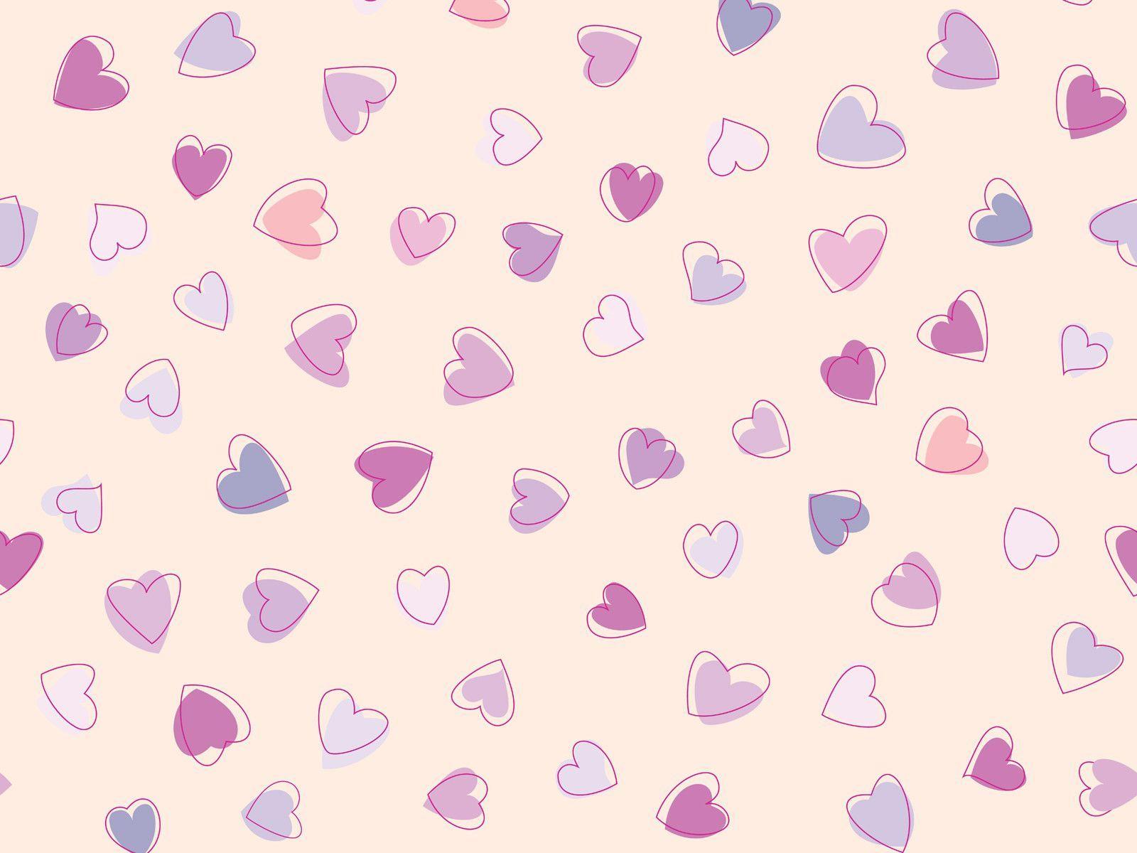 Cute Heart Love Pattern Wallpaper. Foolhardi