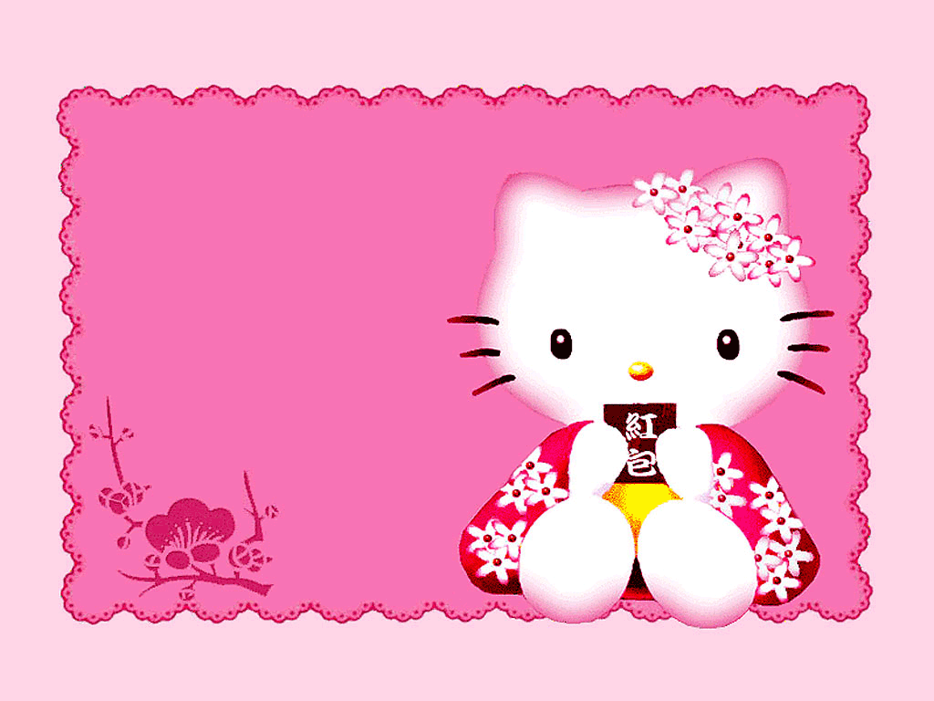 image For > Hello Kitty Background Pink Wallpaper
