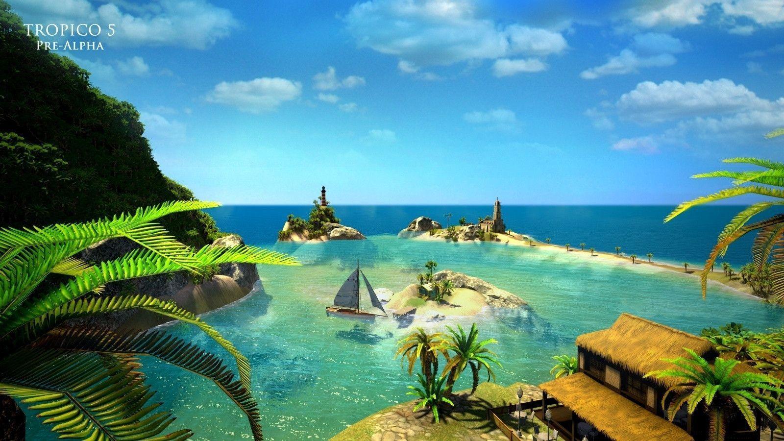 Tropico 5 Golf Background Wallpaper