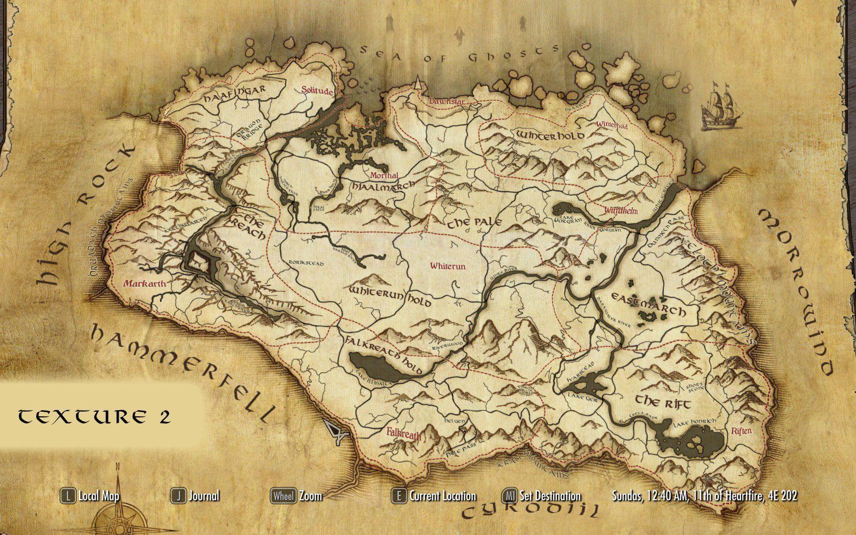 Skyrim Map Wallpapers - Wallpaper Cave