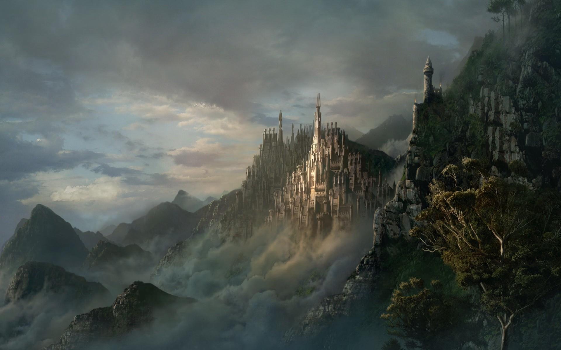 Wallpaper For > Fantasy Castle Landscape Background