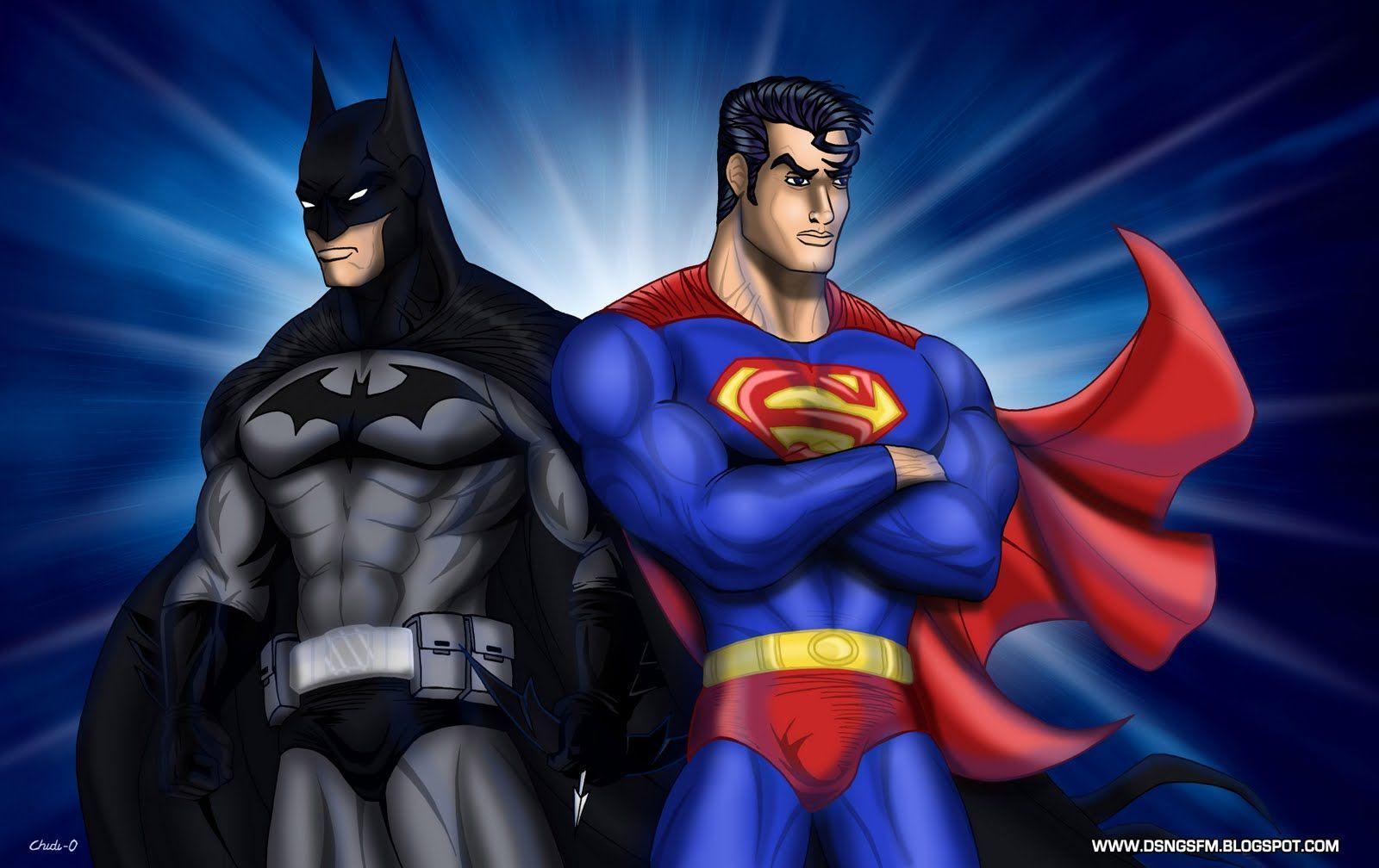 Superman vs batman cartoon wallpaper